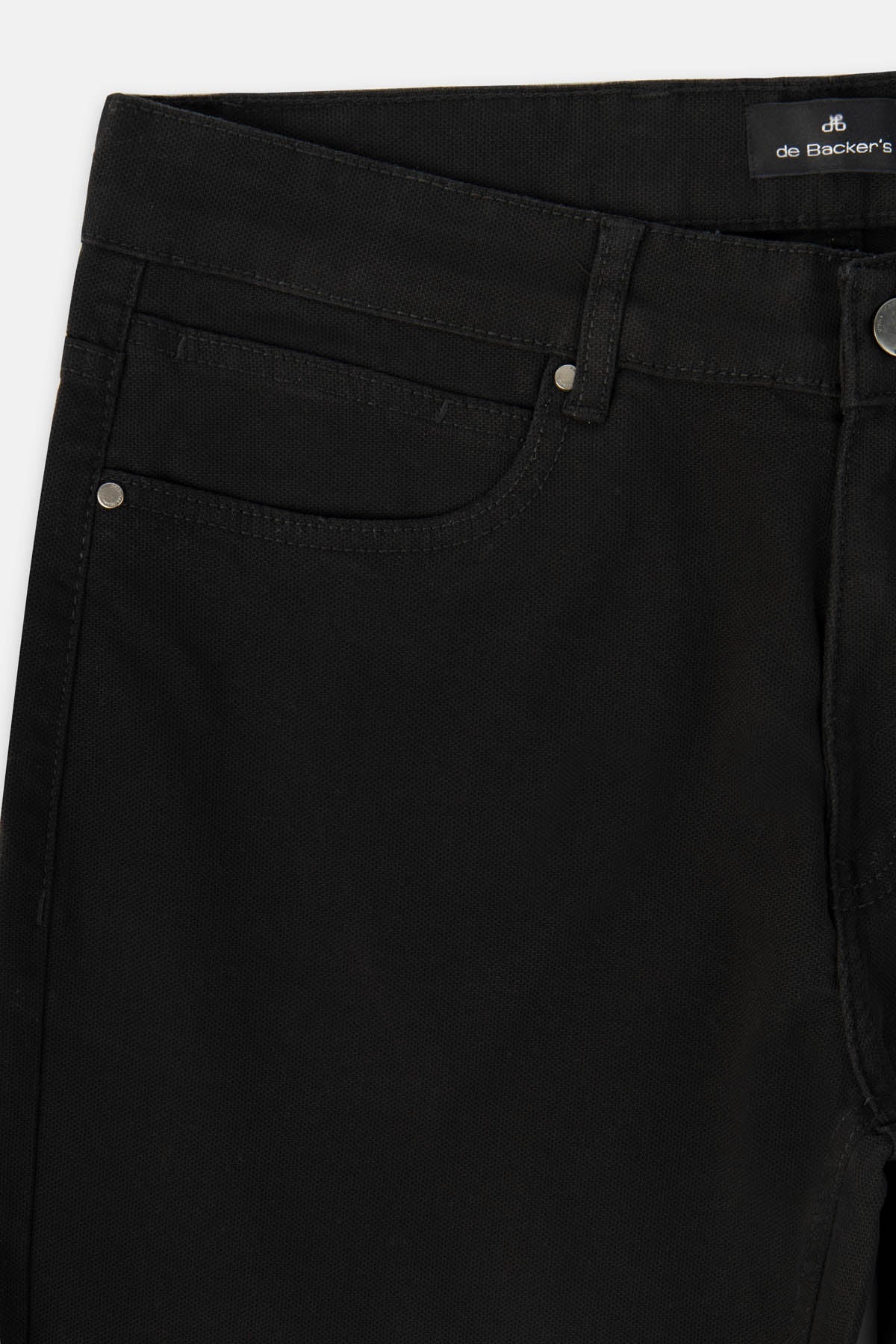 Pique Black Gabardine Pant - 3