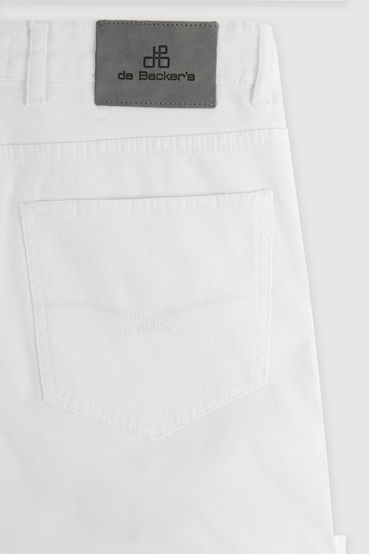 Pique White Gabardine Pant - 4