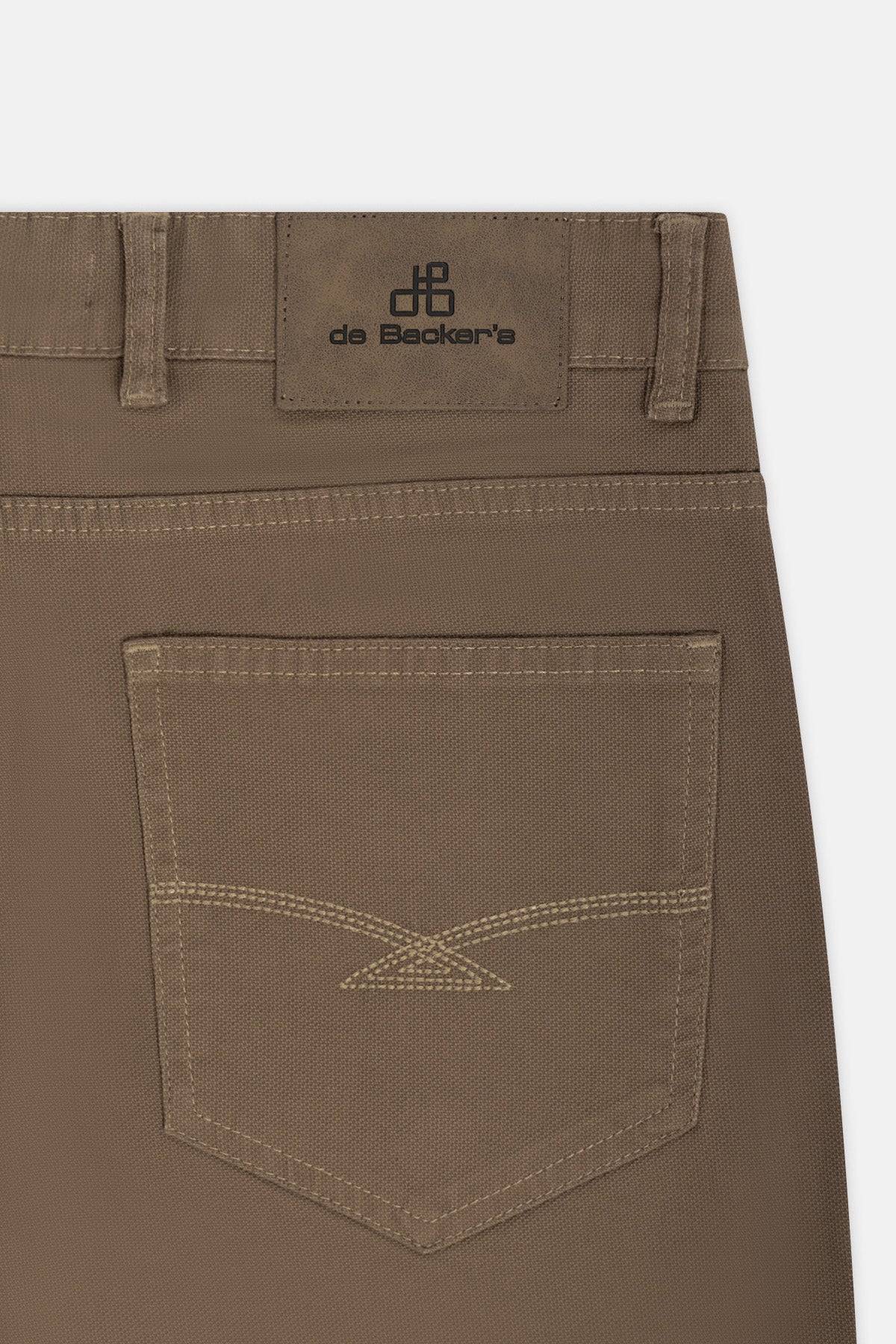 Pique Umber Brown Gabardine Pant - 4