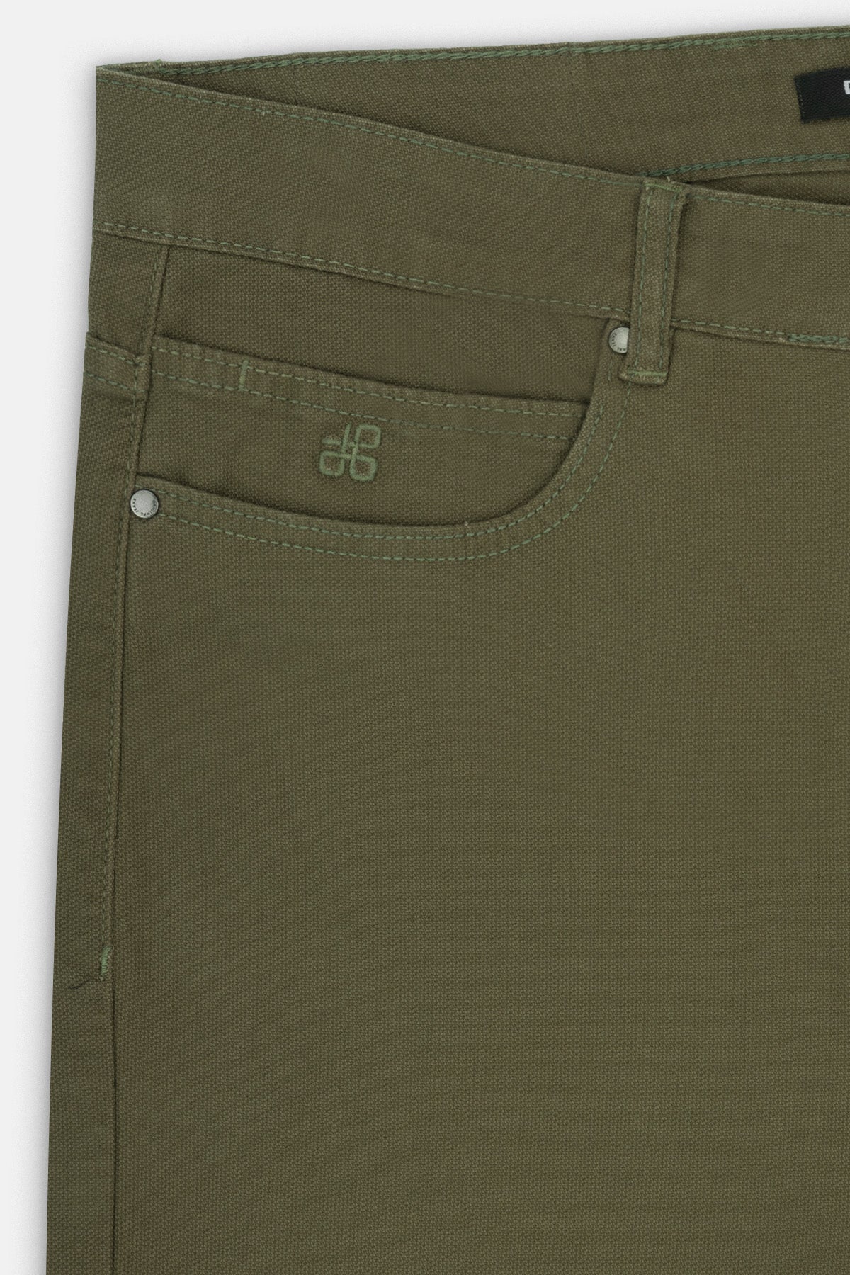 Dark Green Gabardine Pant - 3