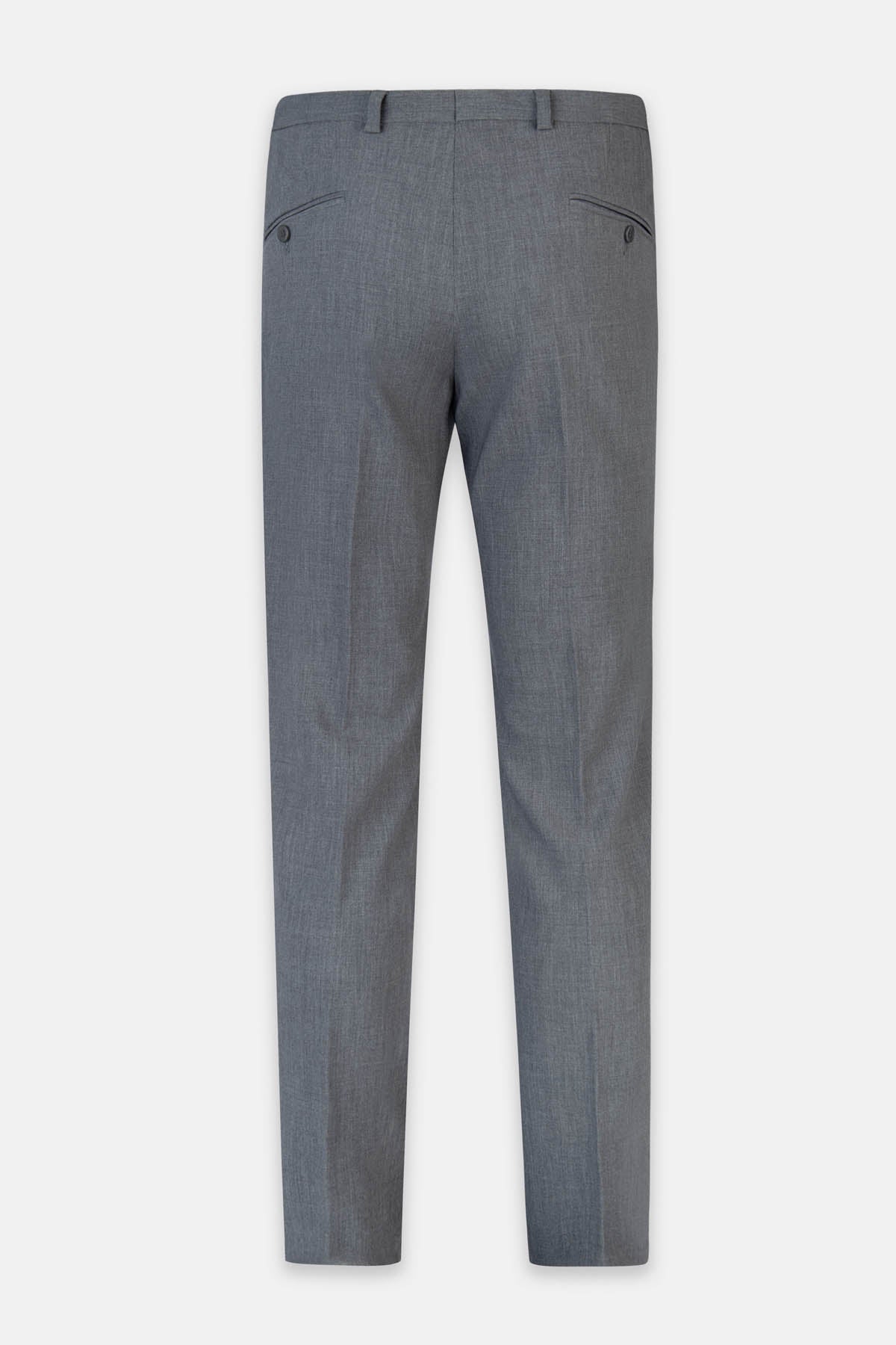 Laced-Up Flat front Dim Gray Chino Classic Pant - 5