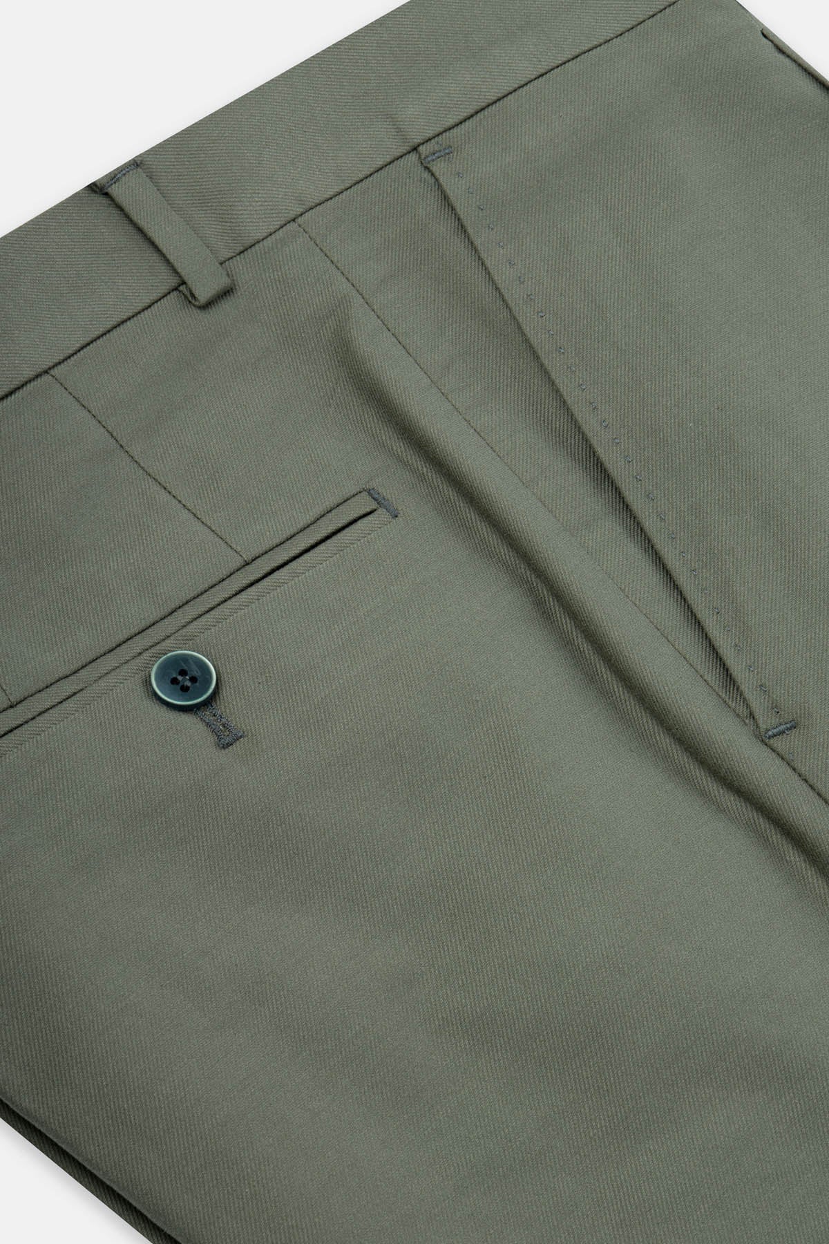 Twill Light Reseda Green Chino Classic Pant - 4