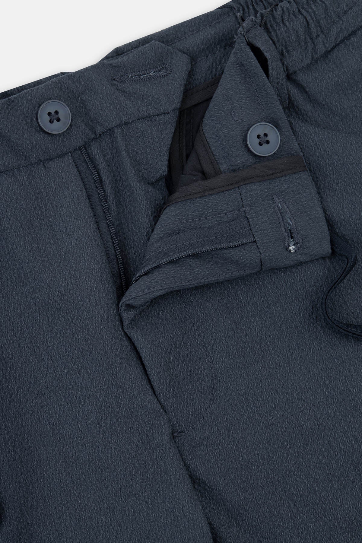 Laced-Up Dark Navy Chino smart casual trouser - 3