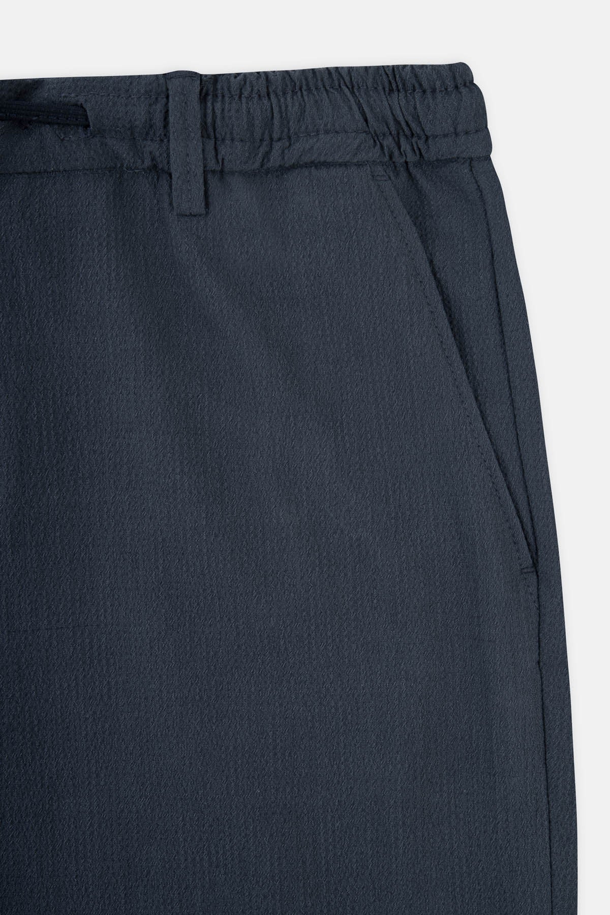 Laced-Up Dark Navy Chino smart casual trouser - 4