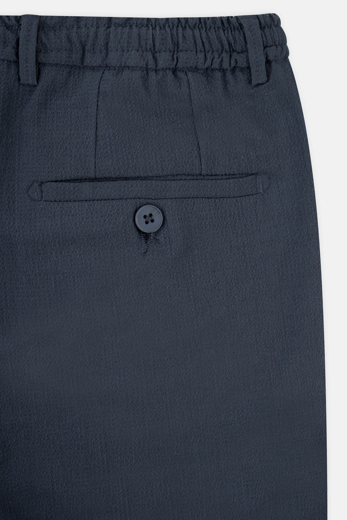 Laced-Up Dark Navy Chino smart casual trouser - 5