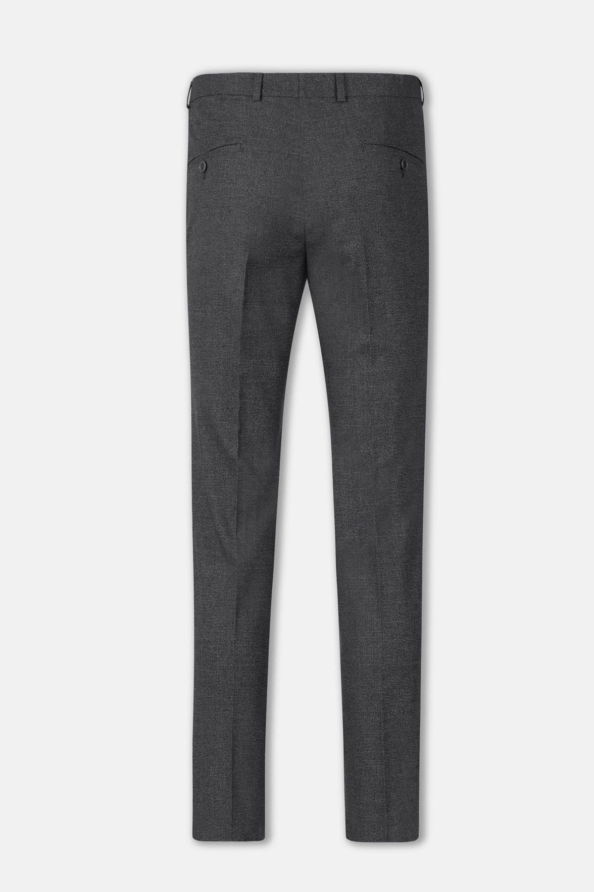 Jacquard Dark Gray Classic Pant - 4