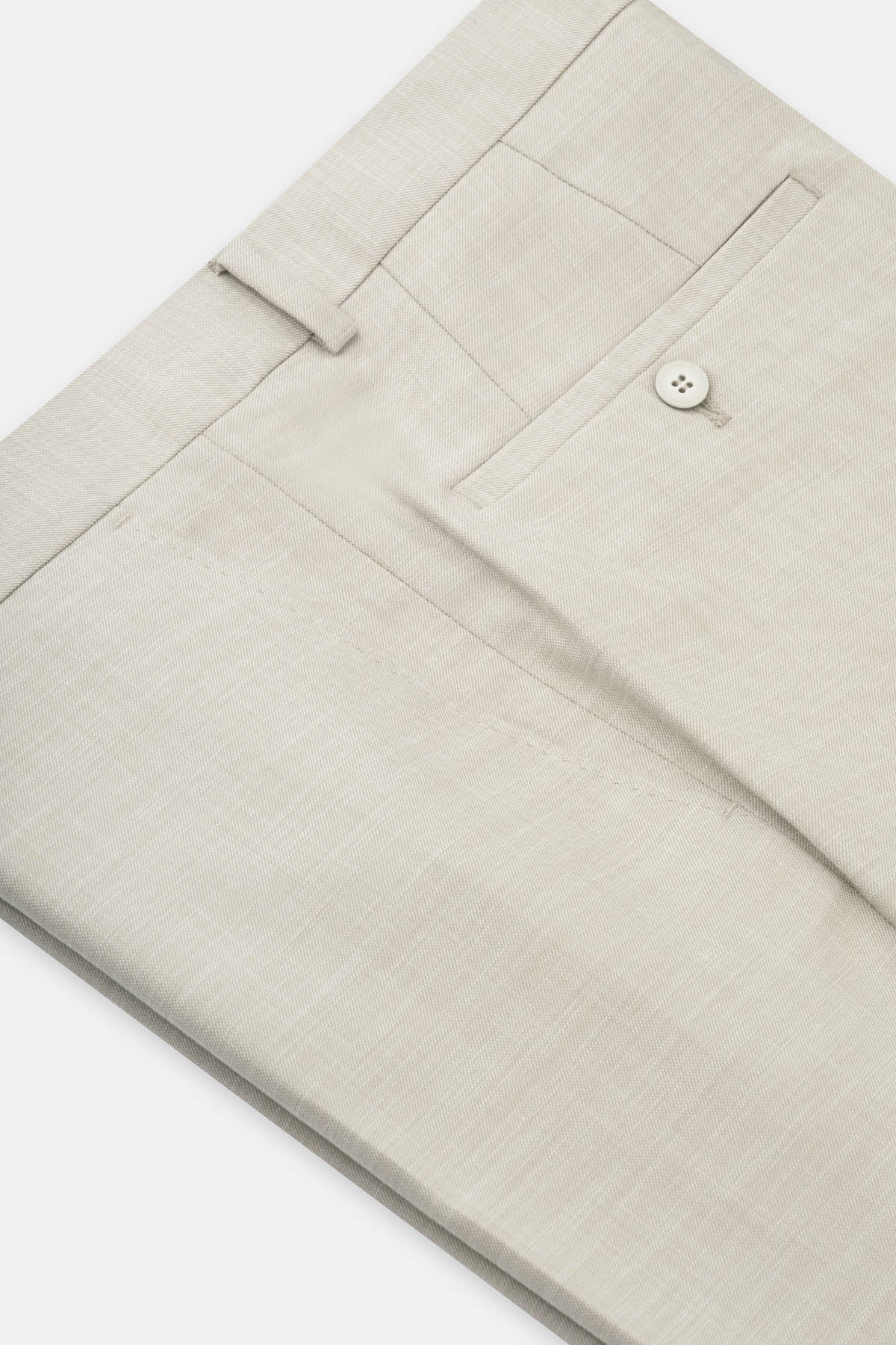 Patterned Light Beige Chino Classic pant - 4