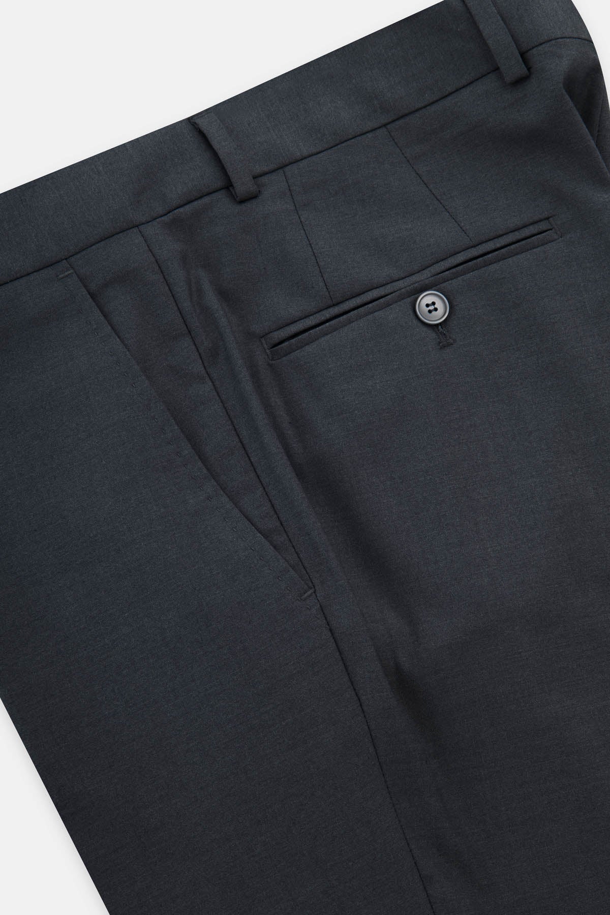 Pleated front Dark Gray Chino Bamboo Classic pant - 3
