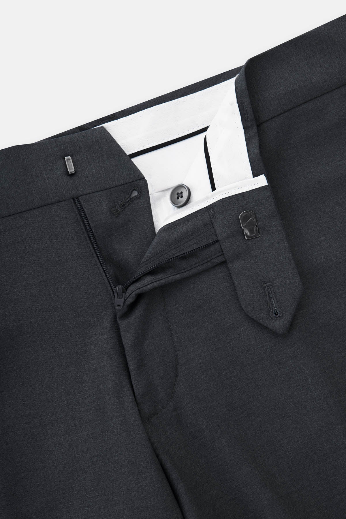 Pleated front Dark Gray Chino Bamboo Classic pant - 2