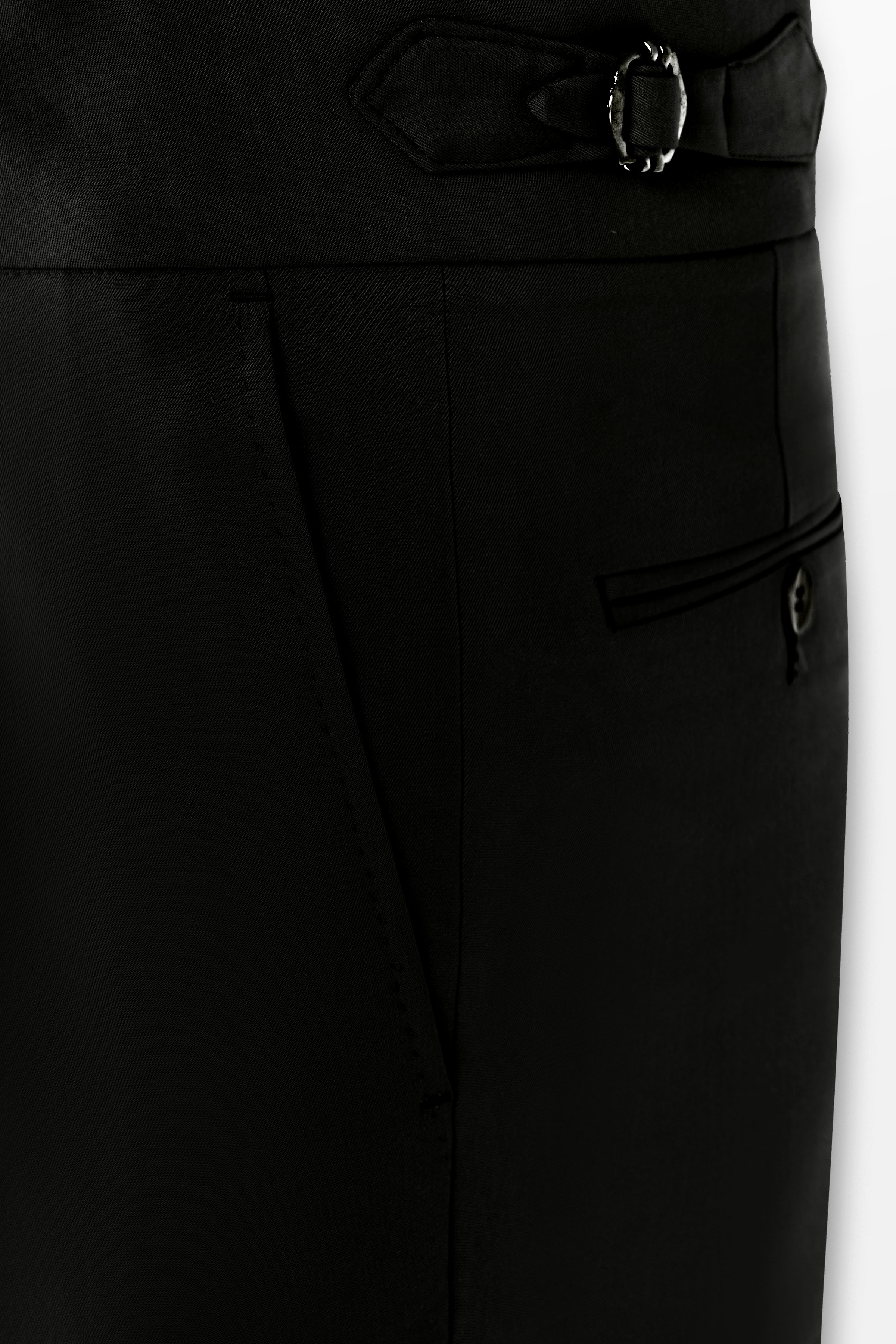 Black Italian Tailored Classic Pants - 3