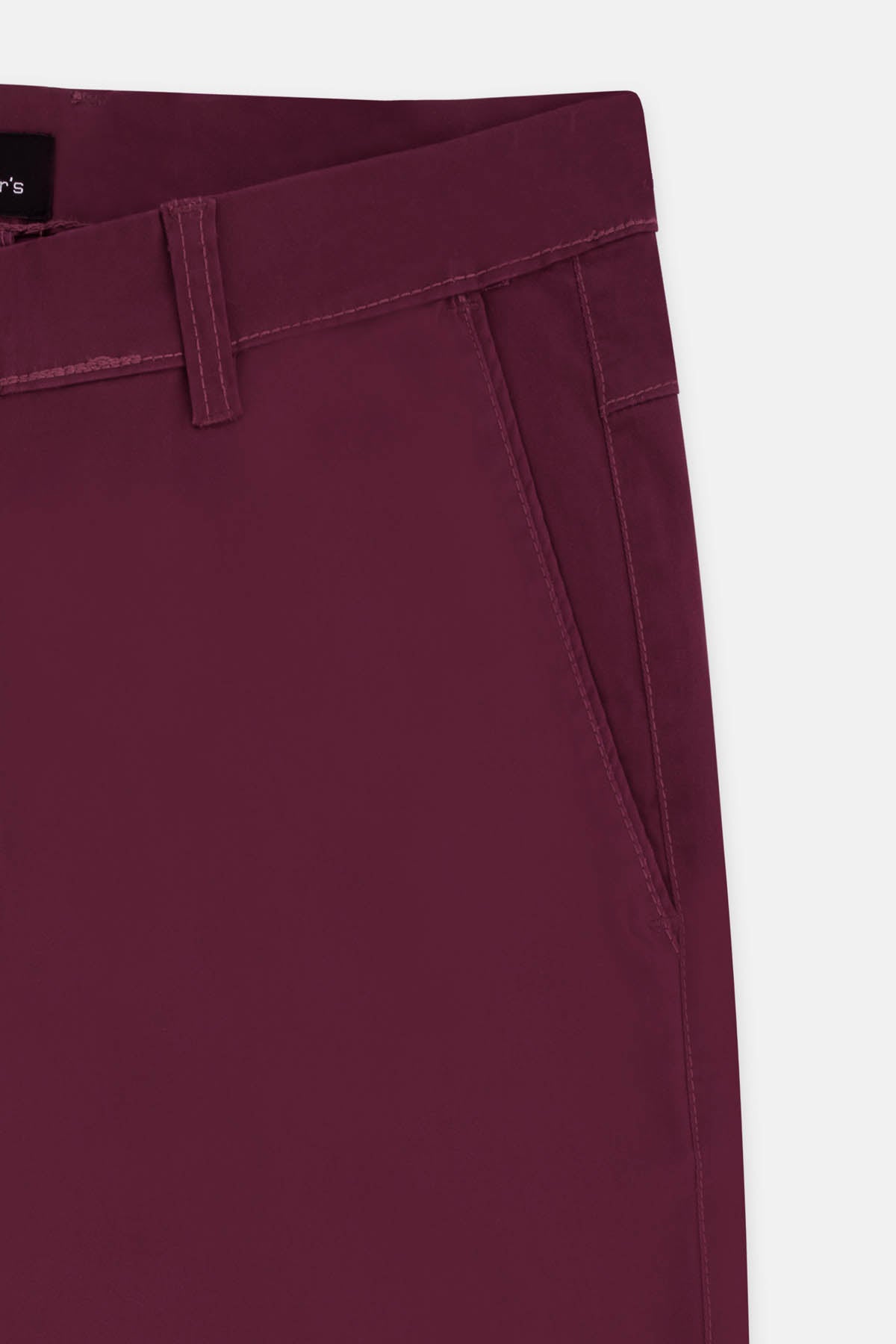 Tyrian Purple Gabardine Short - 3
