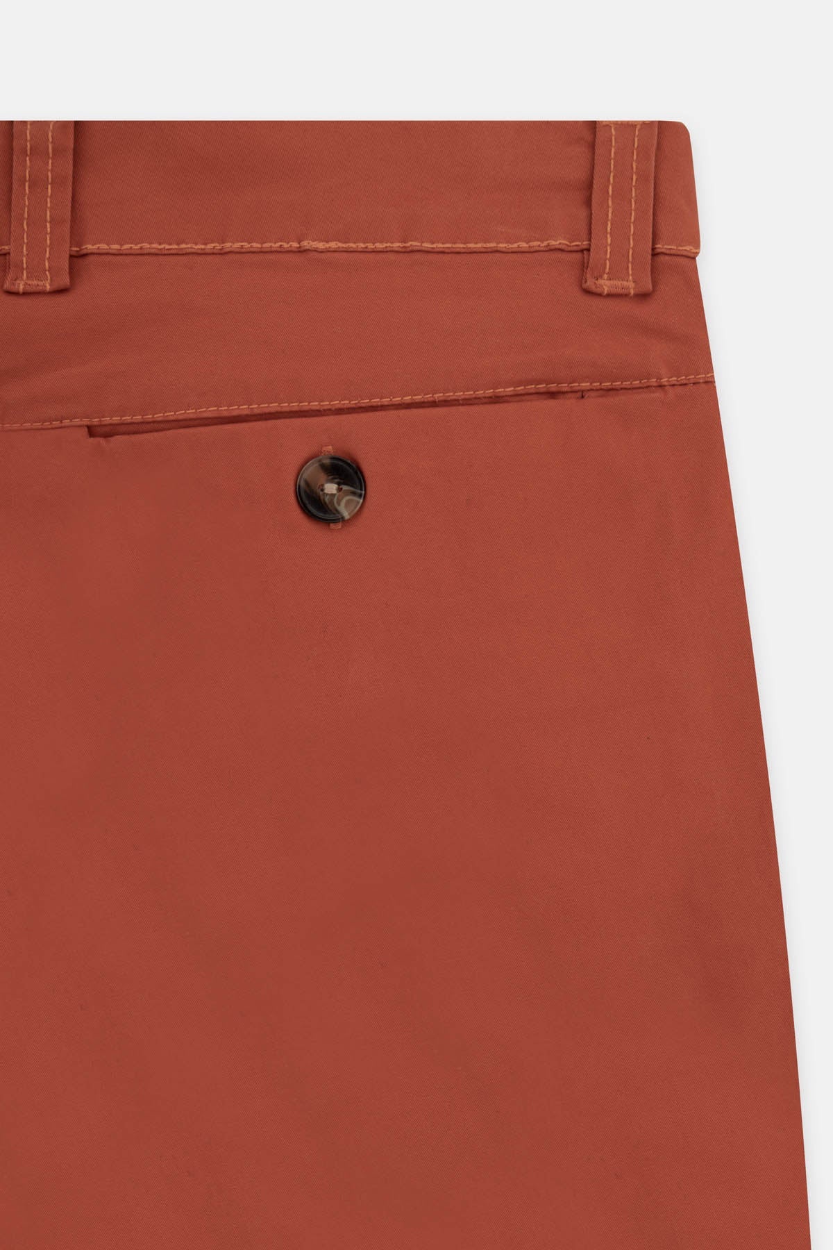 Orange Gabardine Short - 4