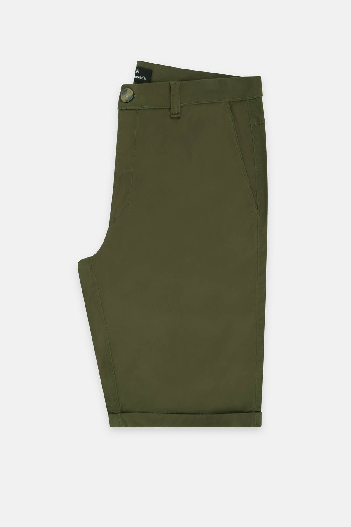 Dark-Green Gabardine Short - 1