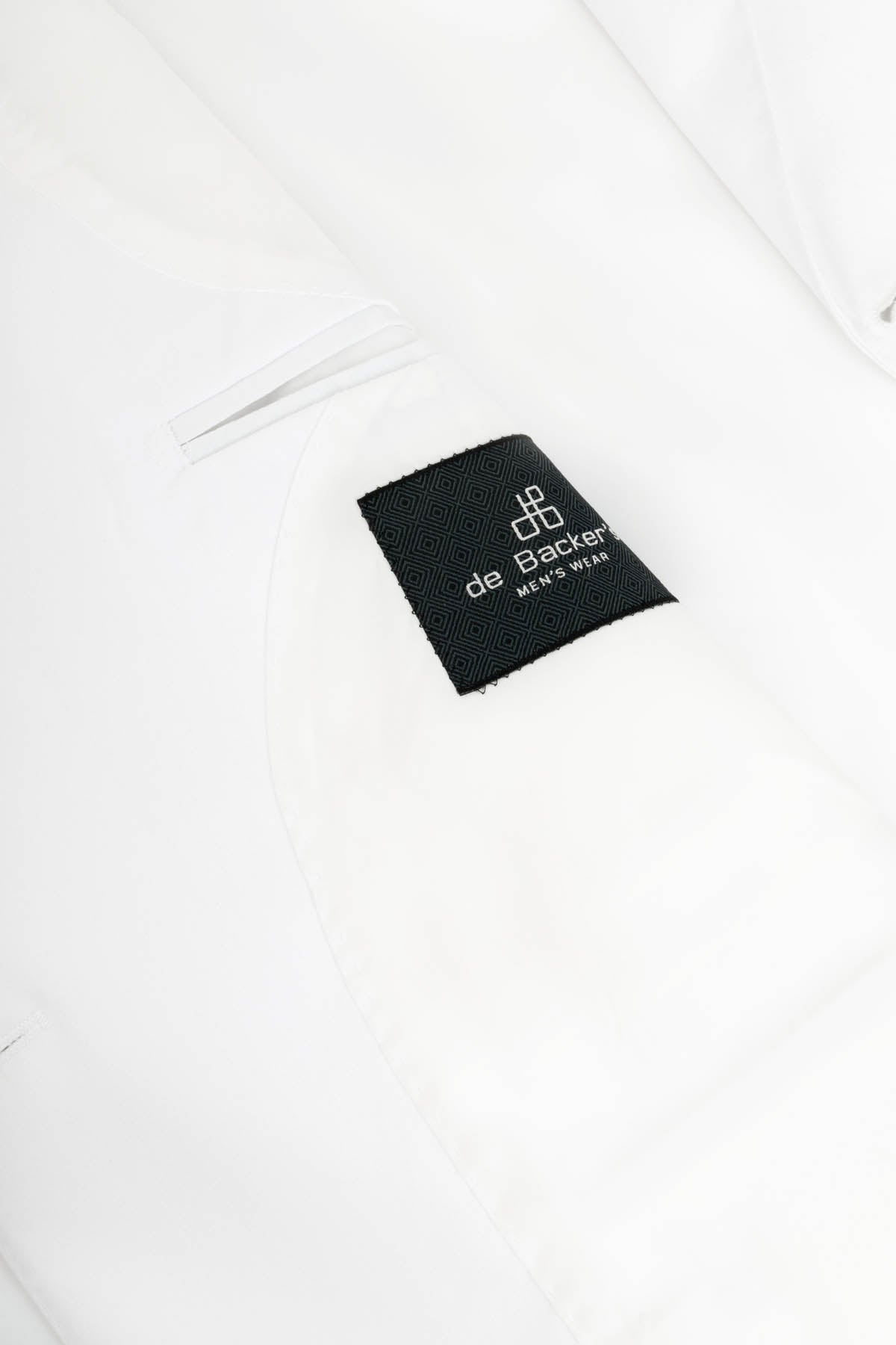 Solid Twill White Blazer - 5