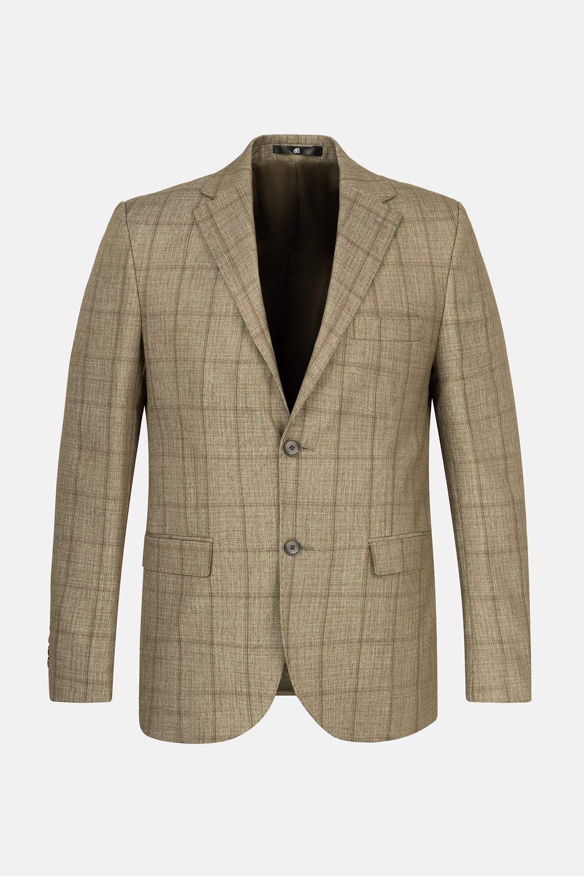 Checked Camel Blazer - 1