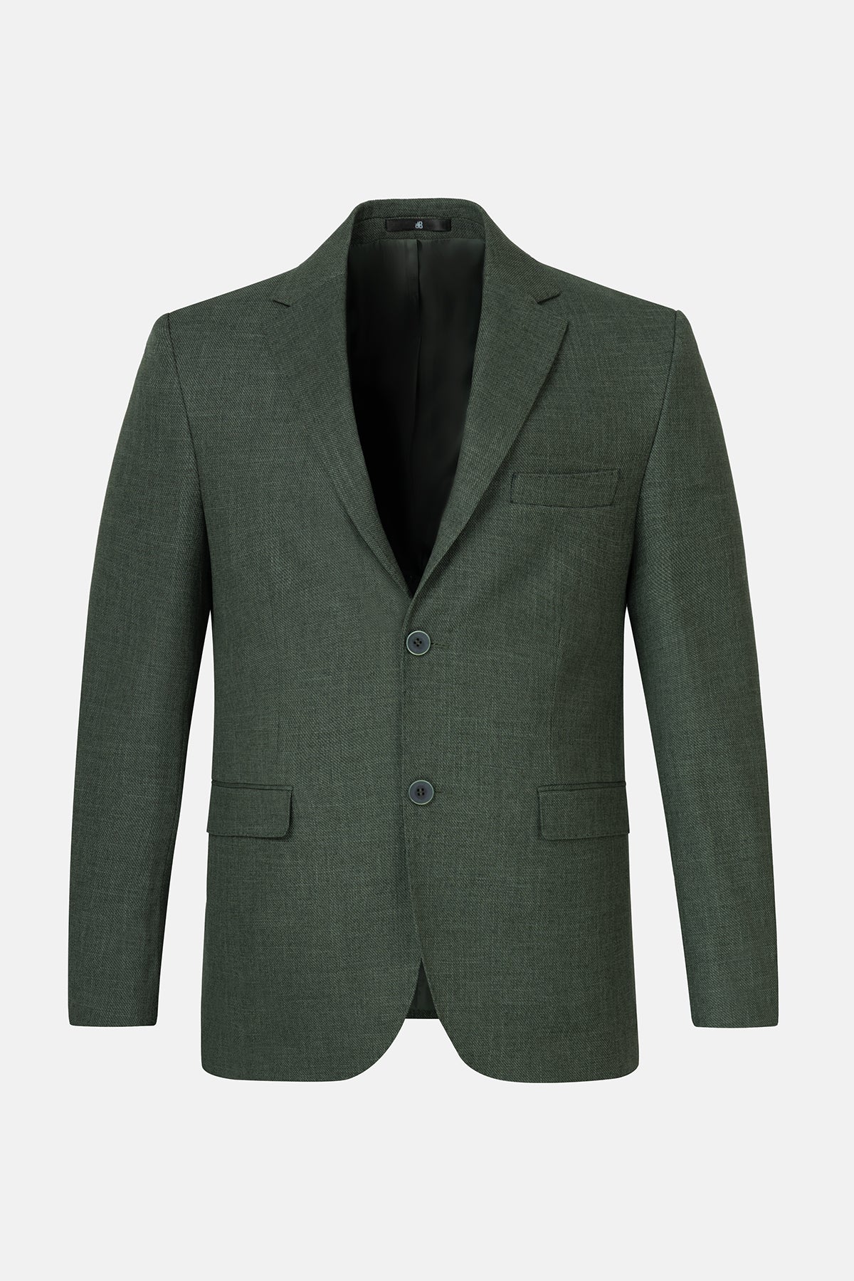 Patterned Dark Green Blazer - 1