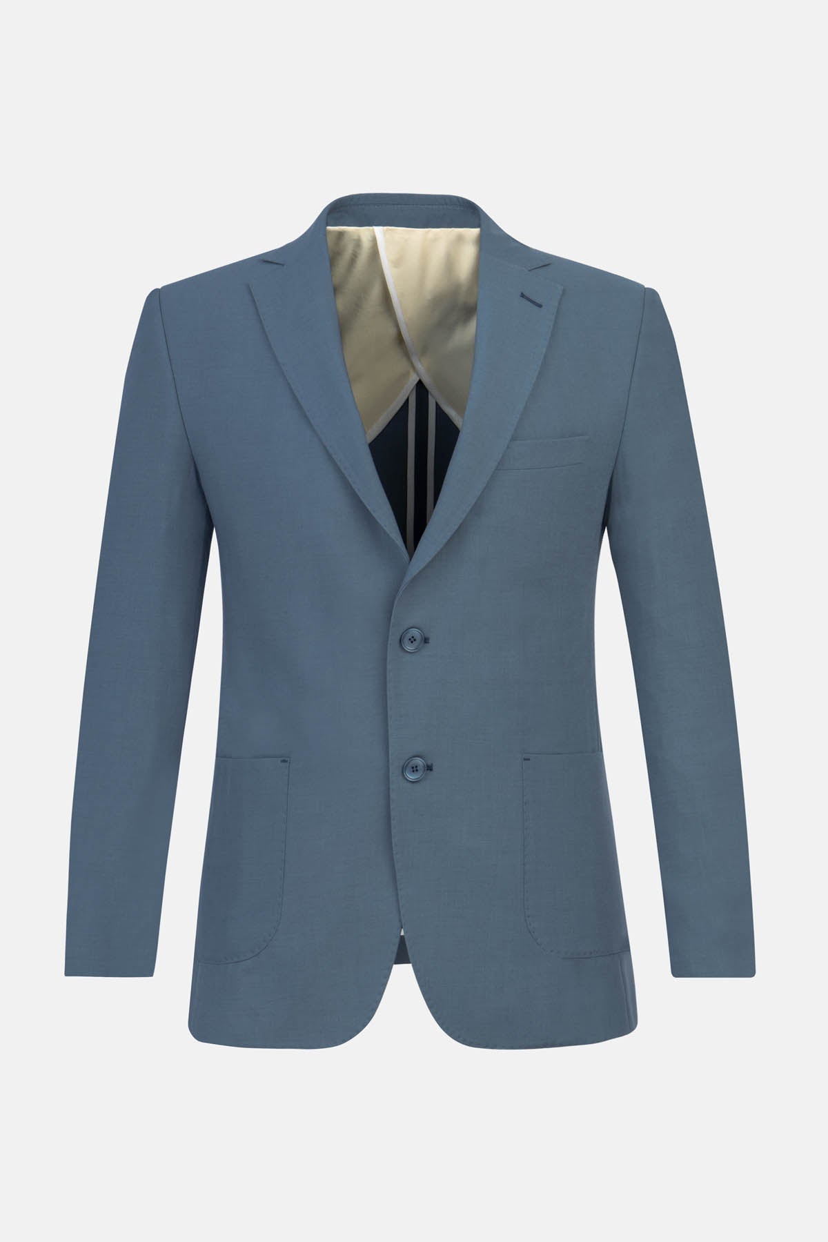 Solid Teal Blue Blazer - 1