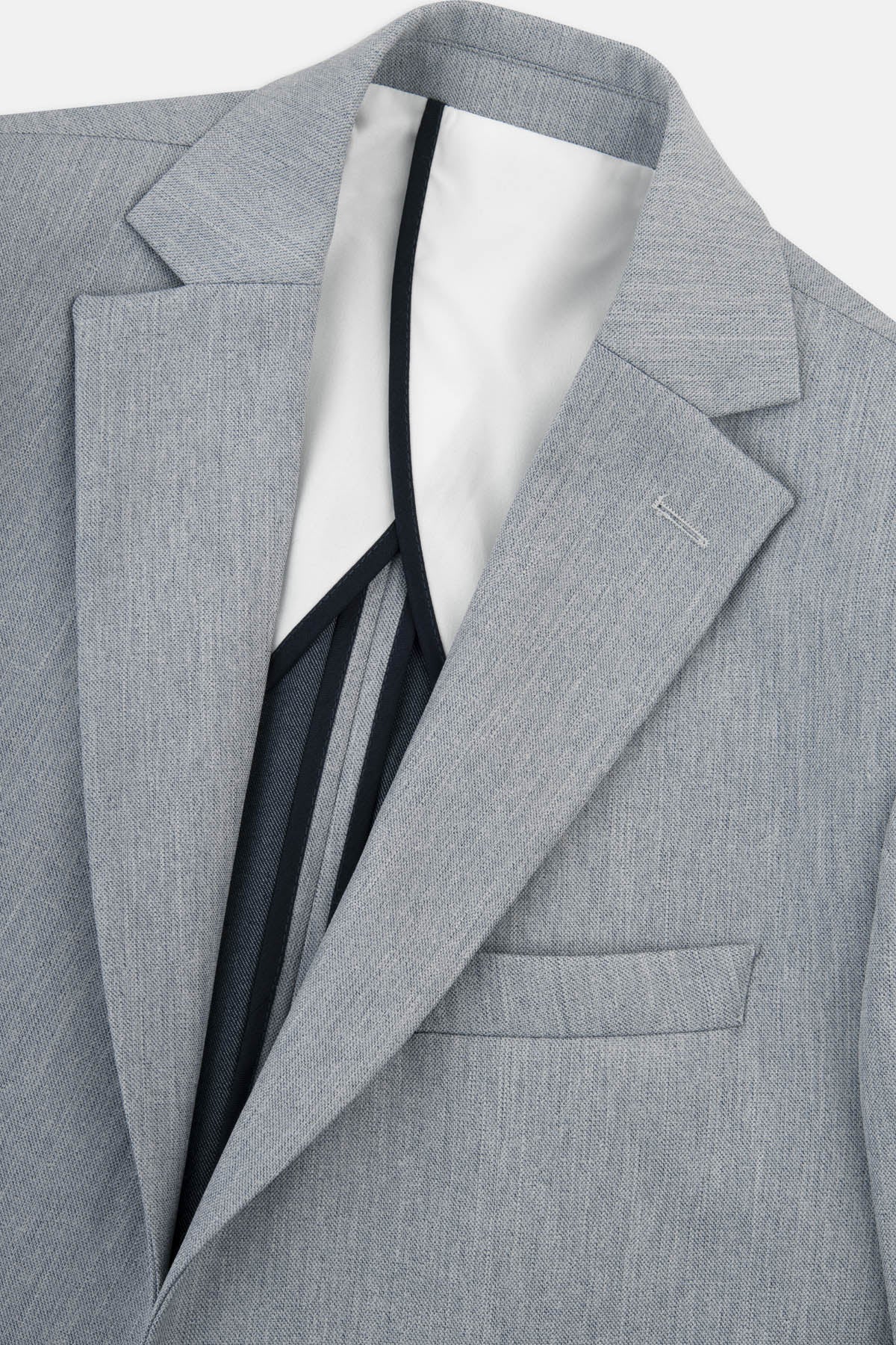 Tweed Light Blue Blazer - 2