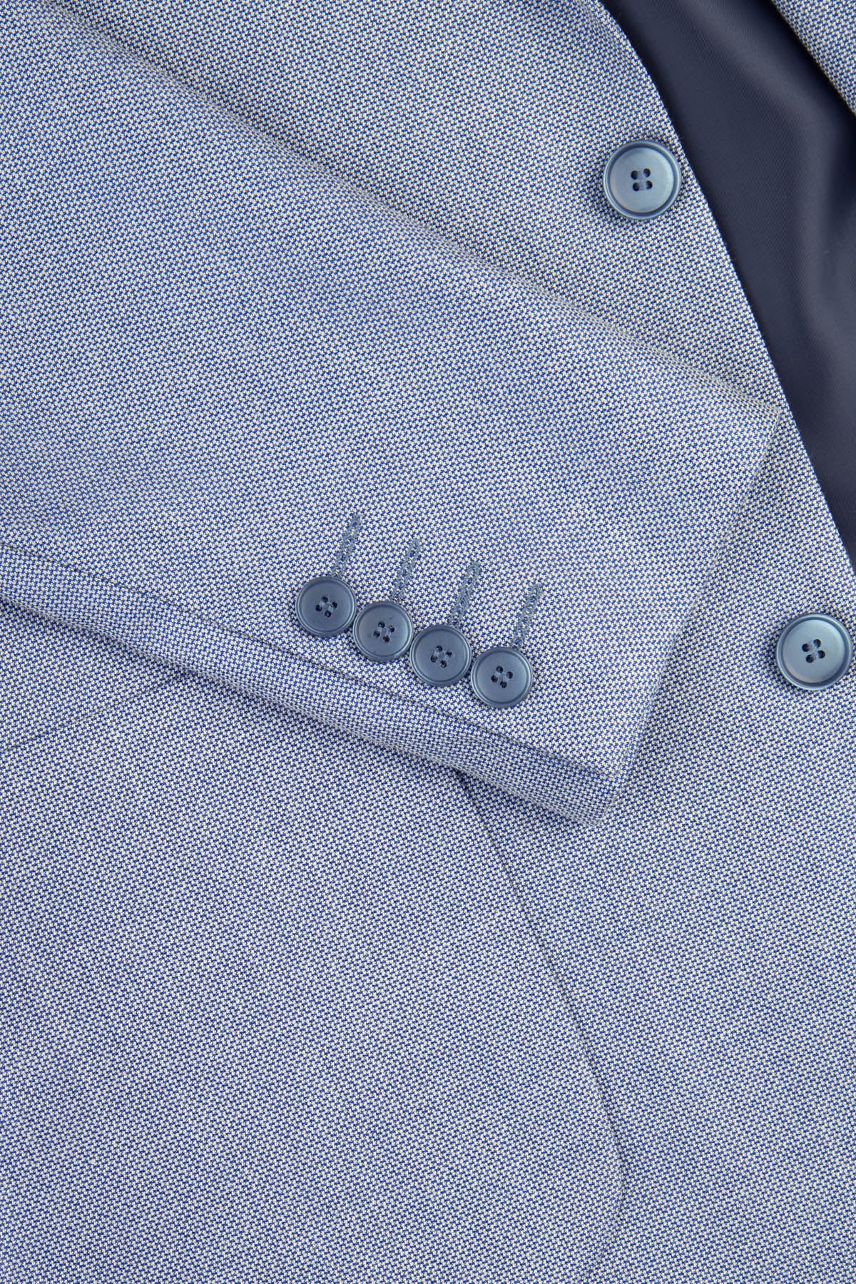 Jacquard Powder Blue Blazer - 3