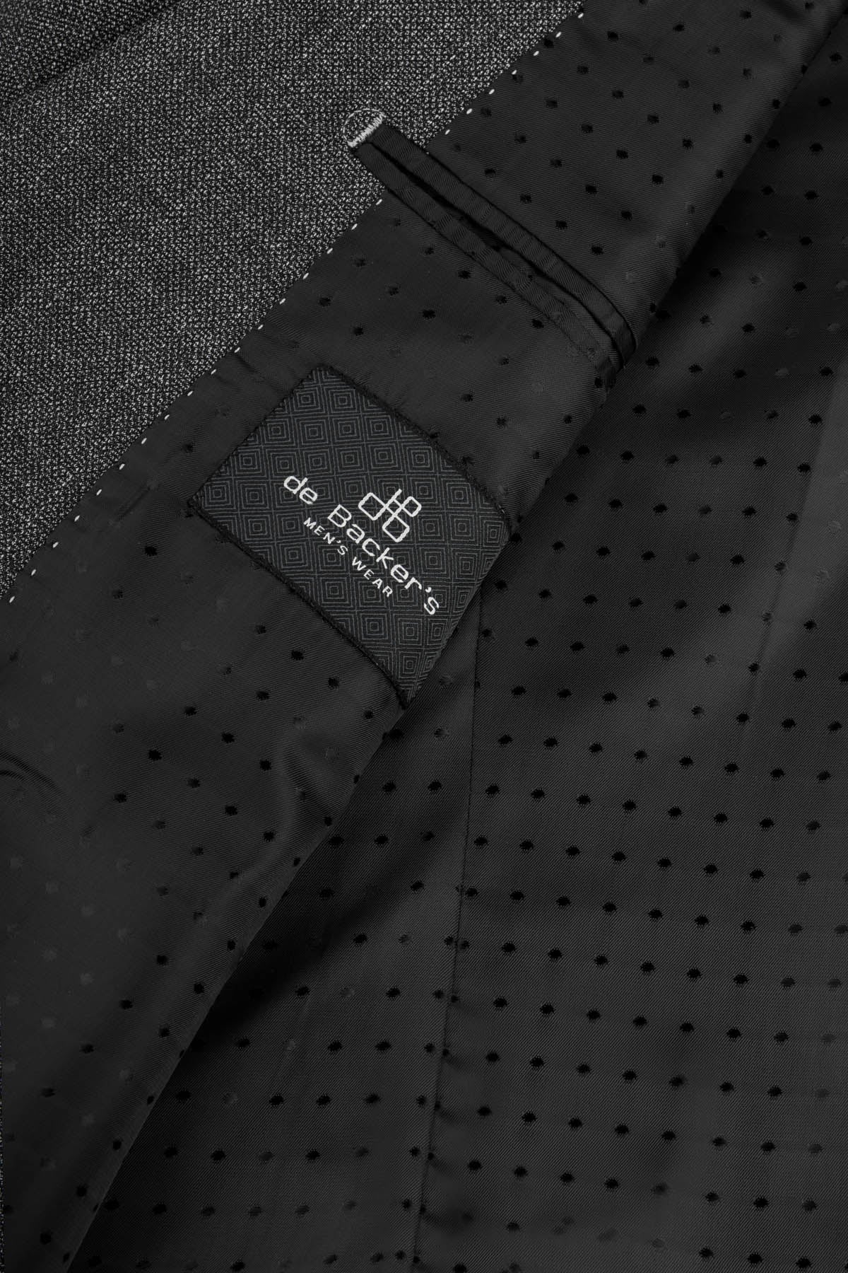 Jacquard Dark Gray Blazer - 3