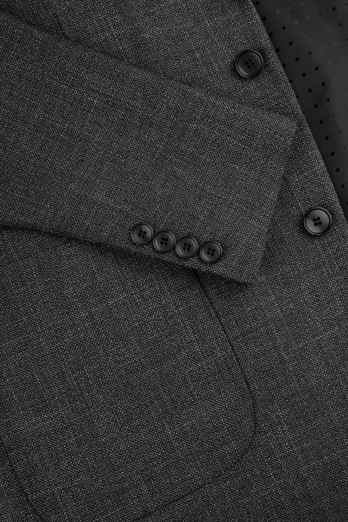 Jacquard Dark Gray Blazer - 4