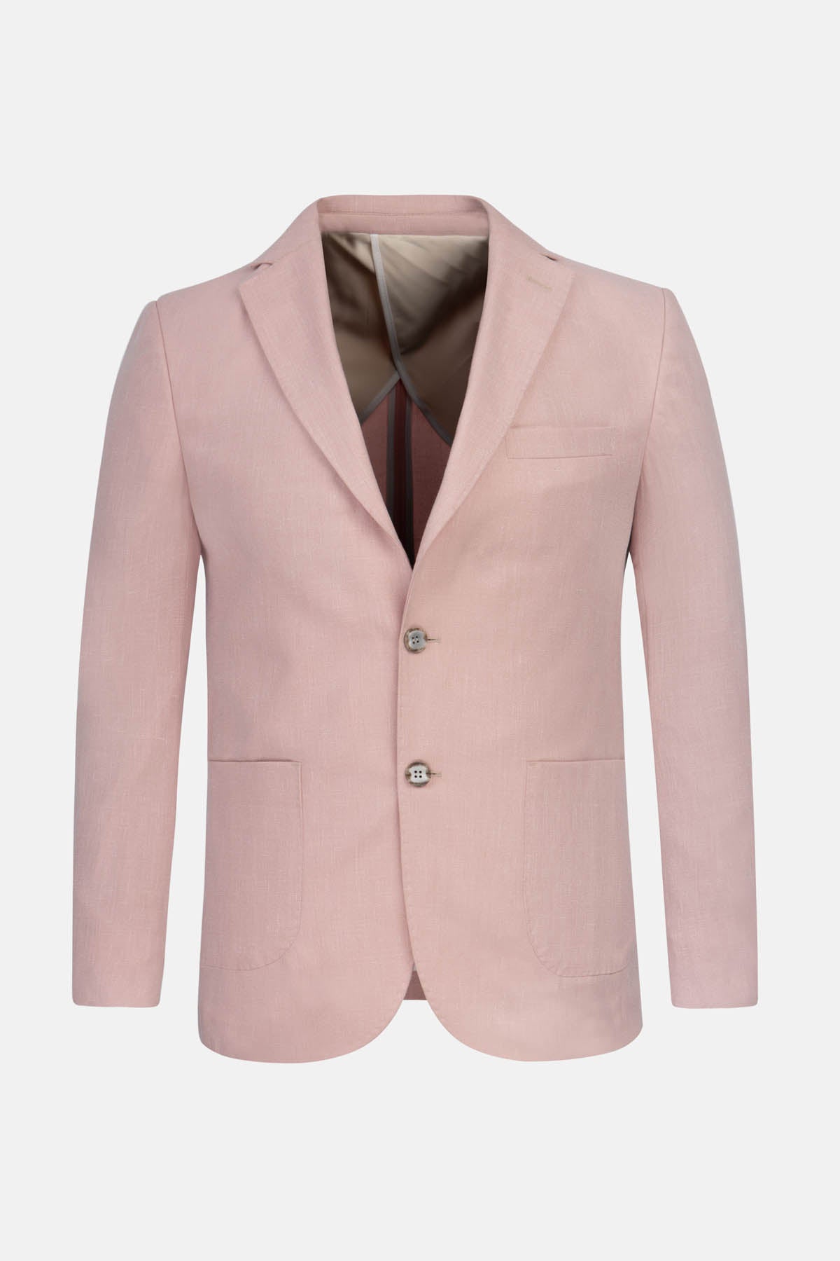 Patterned Pale Dogwood Pink Blazer - 1