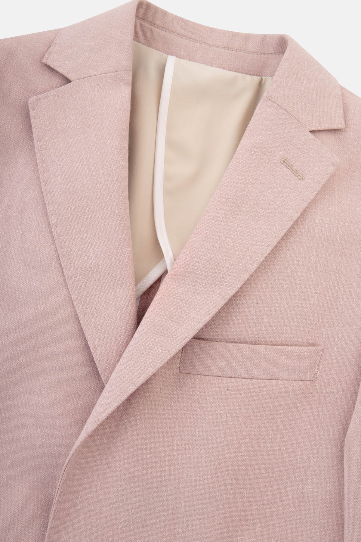 Patterned Pale Dogwood Pink Blazer - 4