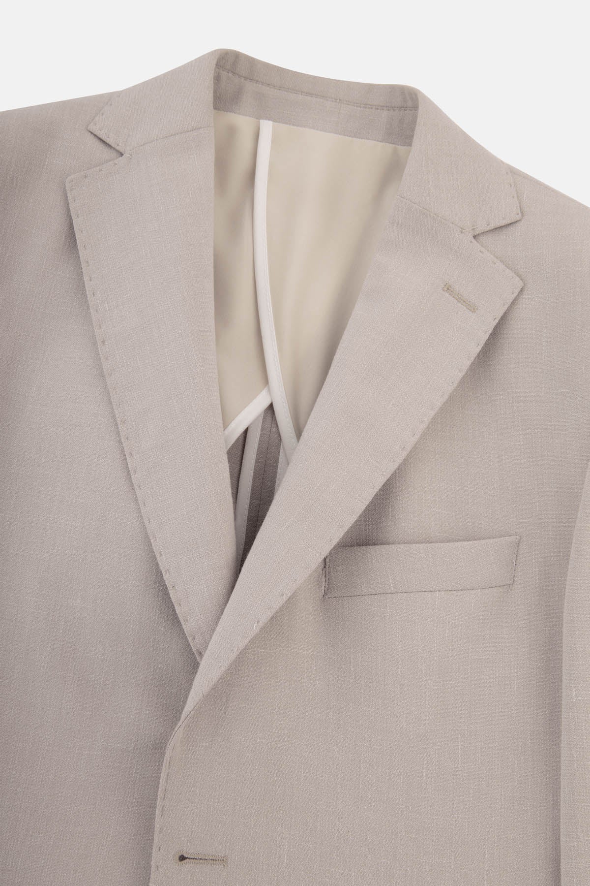 Patterned Silver Beige Blazer - 2