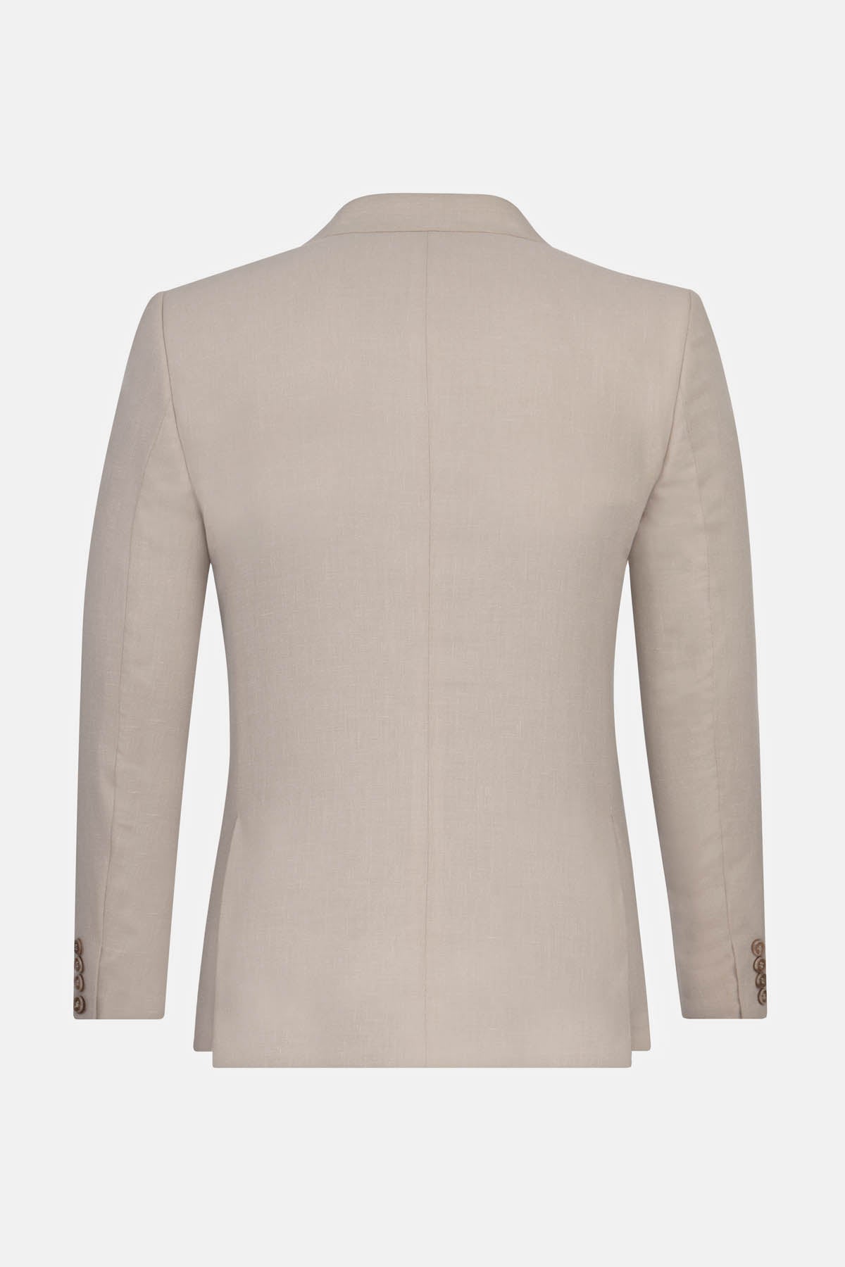 Patterned Silver Beige Blazer - 5
