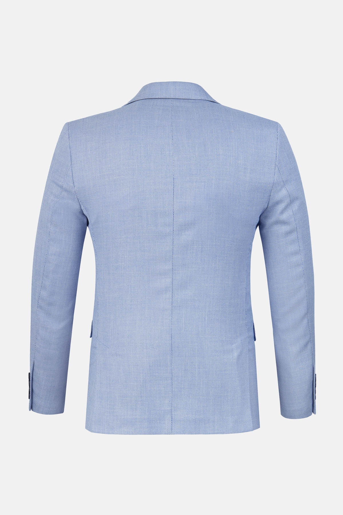 Jacquard Light Blue Blazer - 4