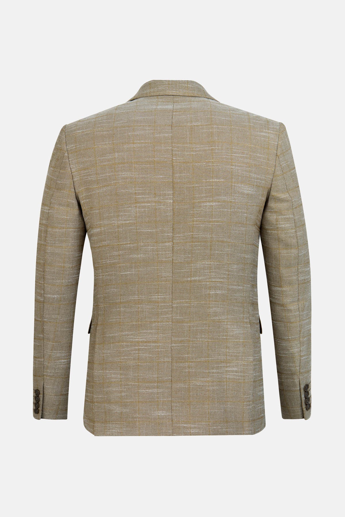 Jacquard Light Olive Blazer - 2