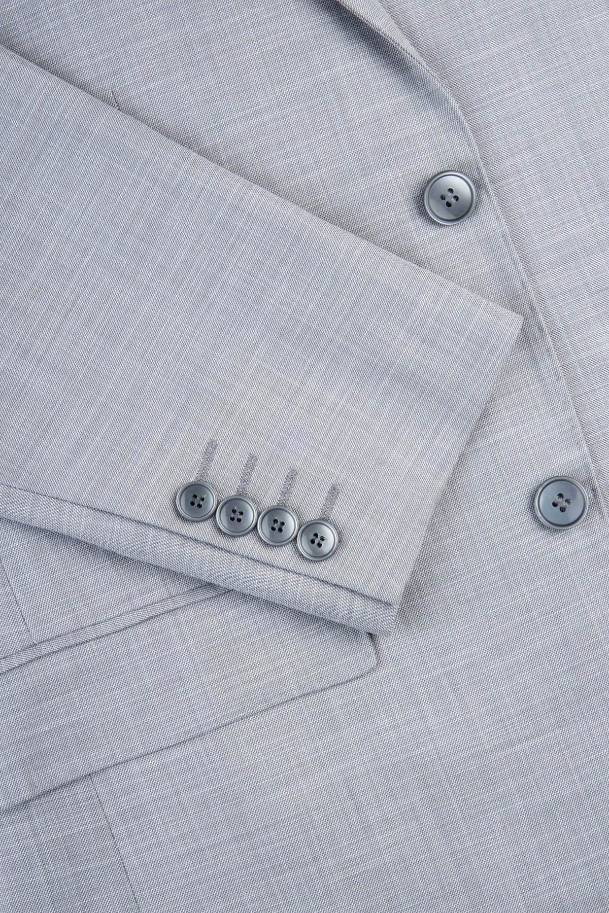 Linen-look French Gray Blazer - 3