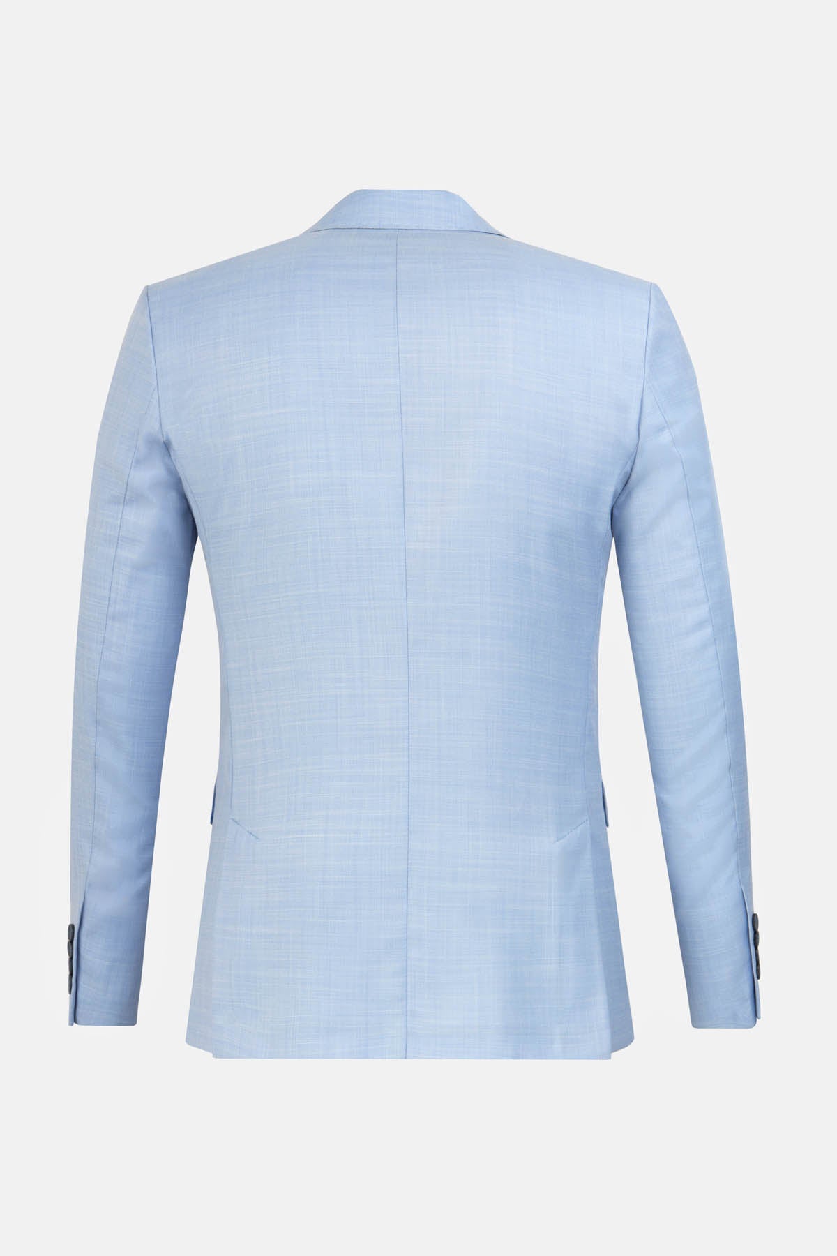 Linen-look Light Blue Blazer - 5