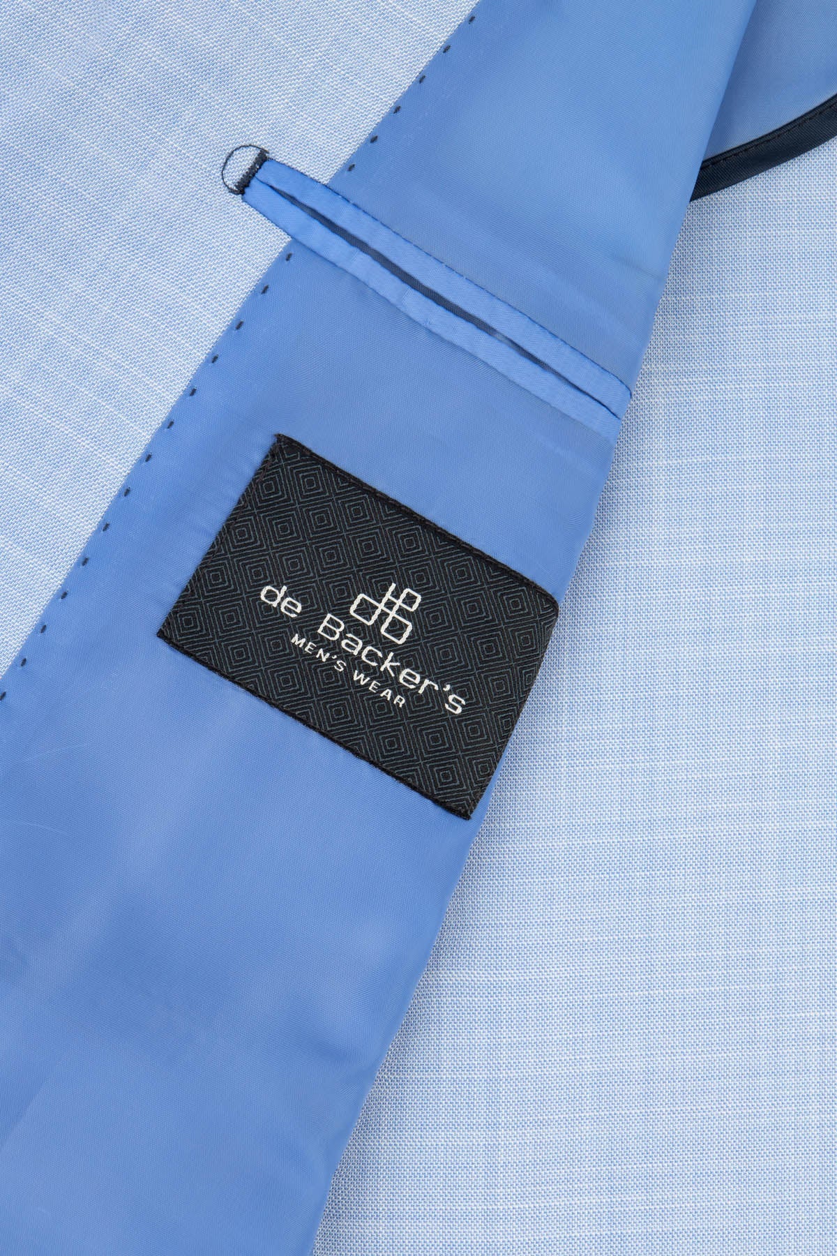 Linen-look Light Blue Blazer - 3