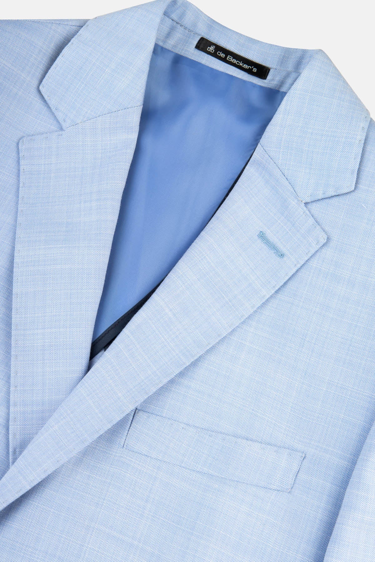 Linen-look Light Blue Blazer - 2