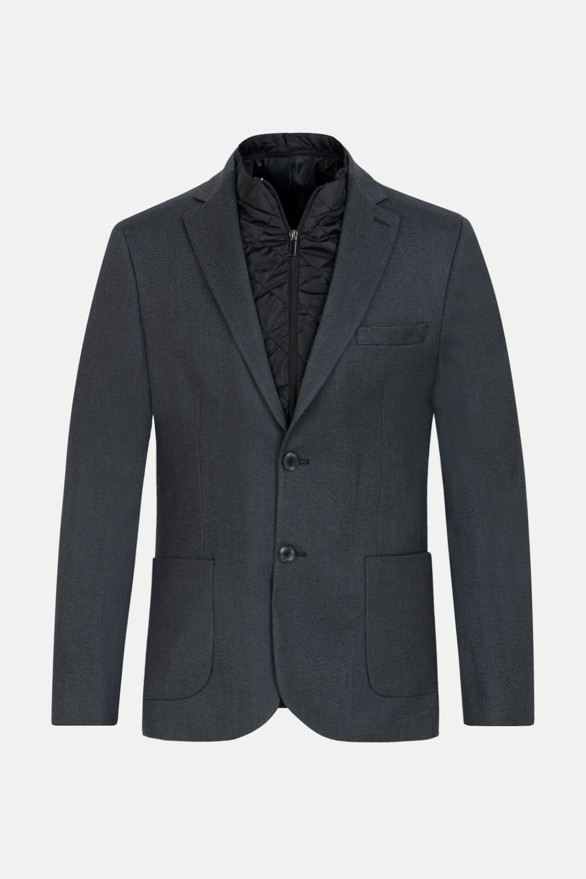 Dark Gray Blazer with removable padded piece - 1
