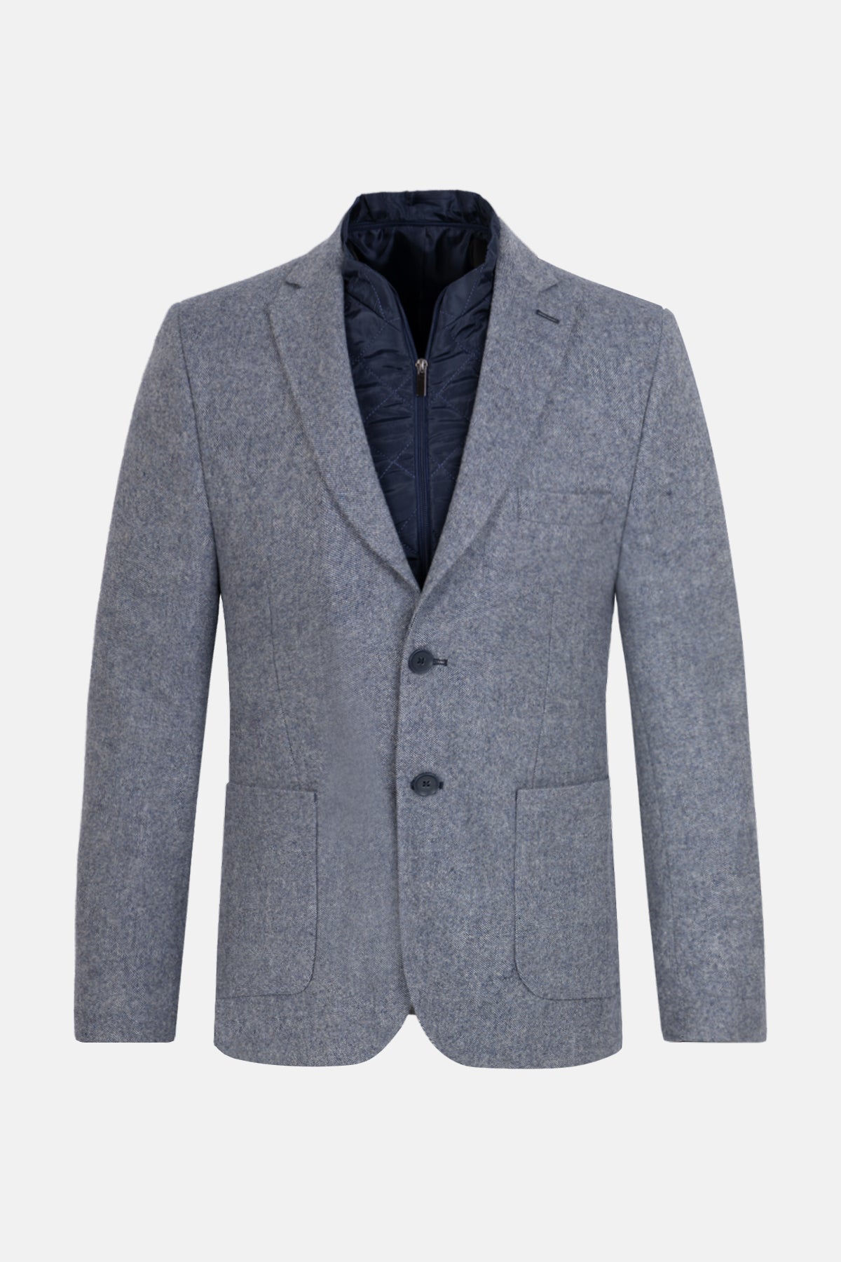 Gray Blazer with removable padded piece - 1