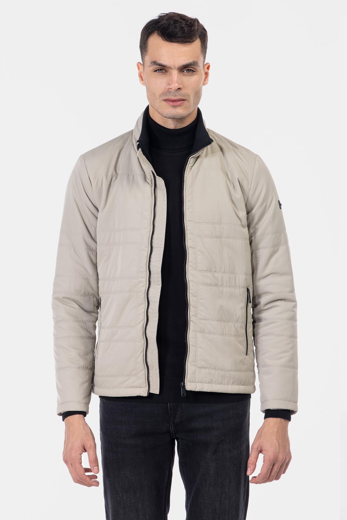 Waterproof Bone Colored Sweater Jacket - 2