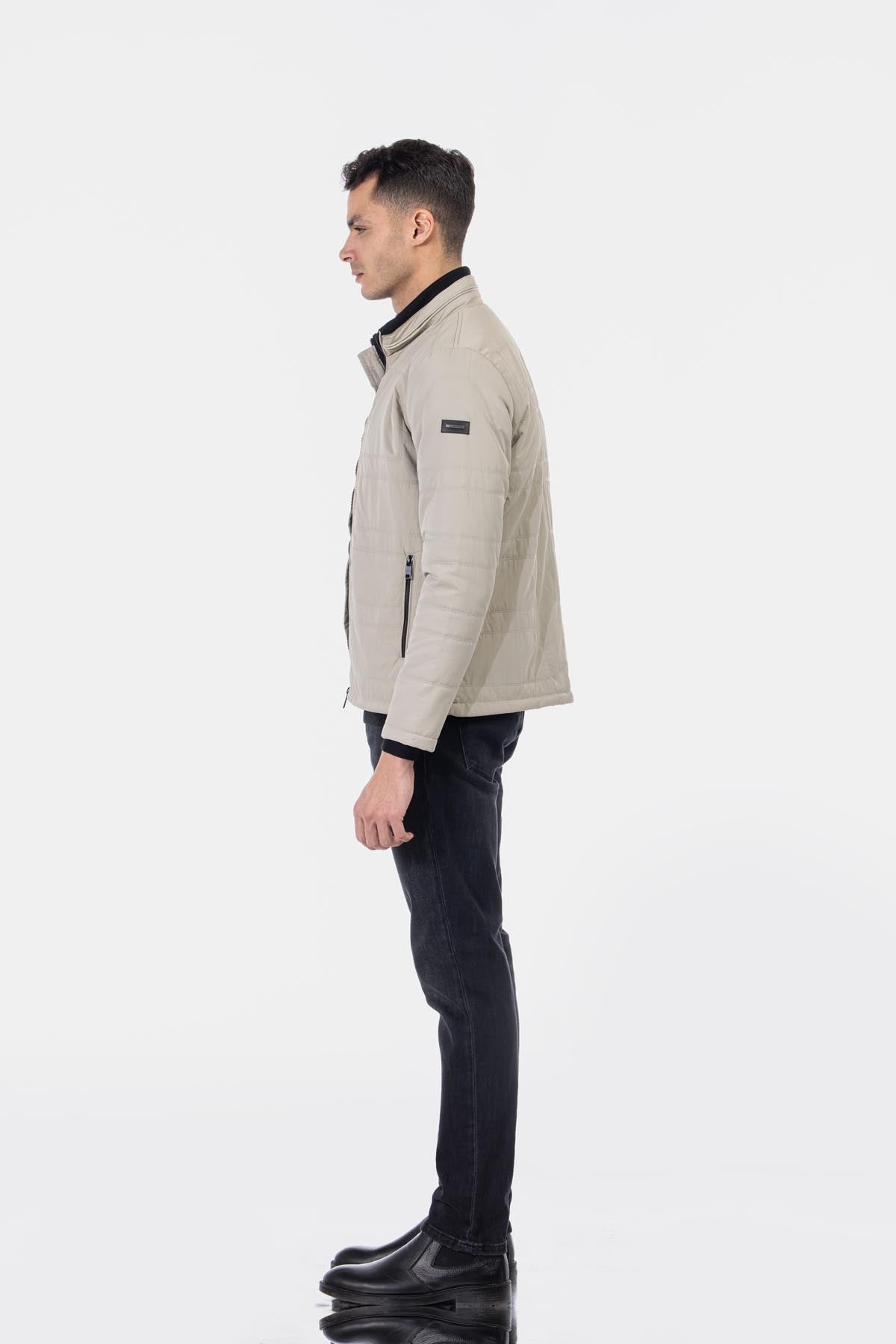 Waterproof Bone Colored Sweater Jacket - 3