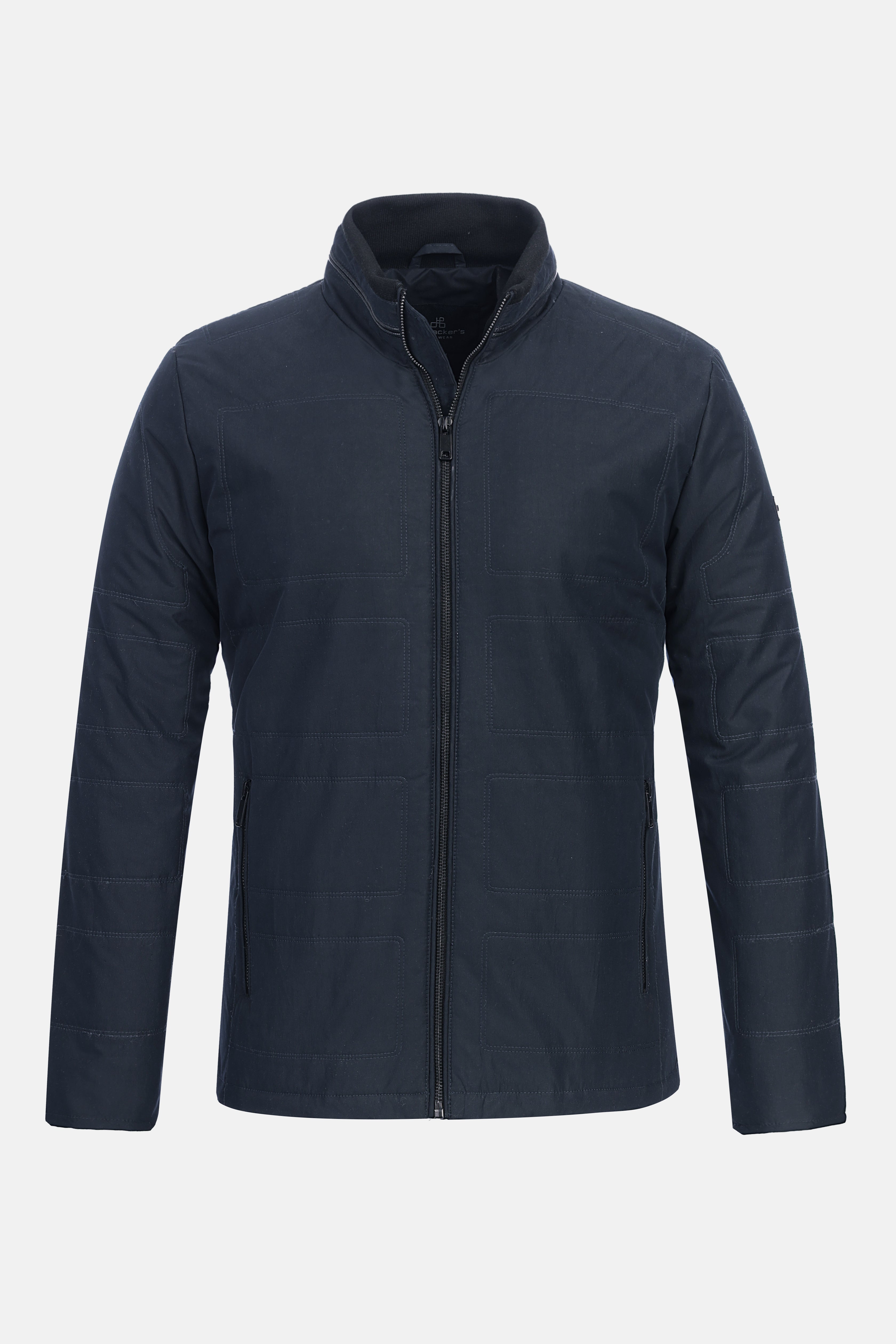 Quilted Waterproof Gunmetal Navy Sweater - 1