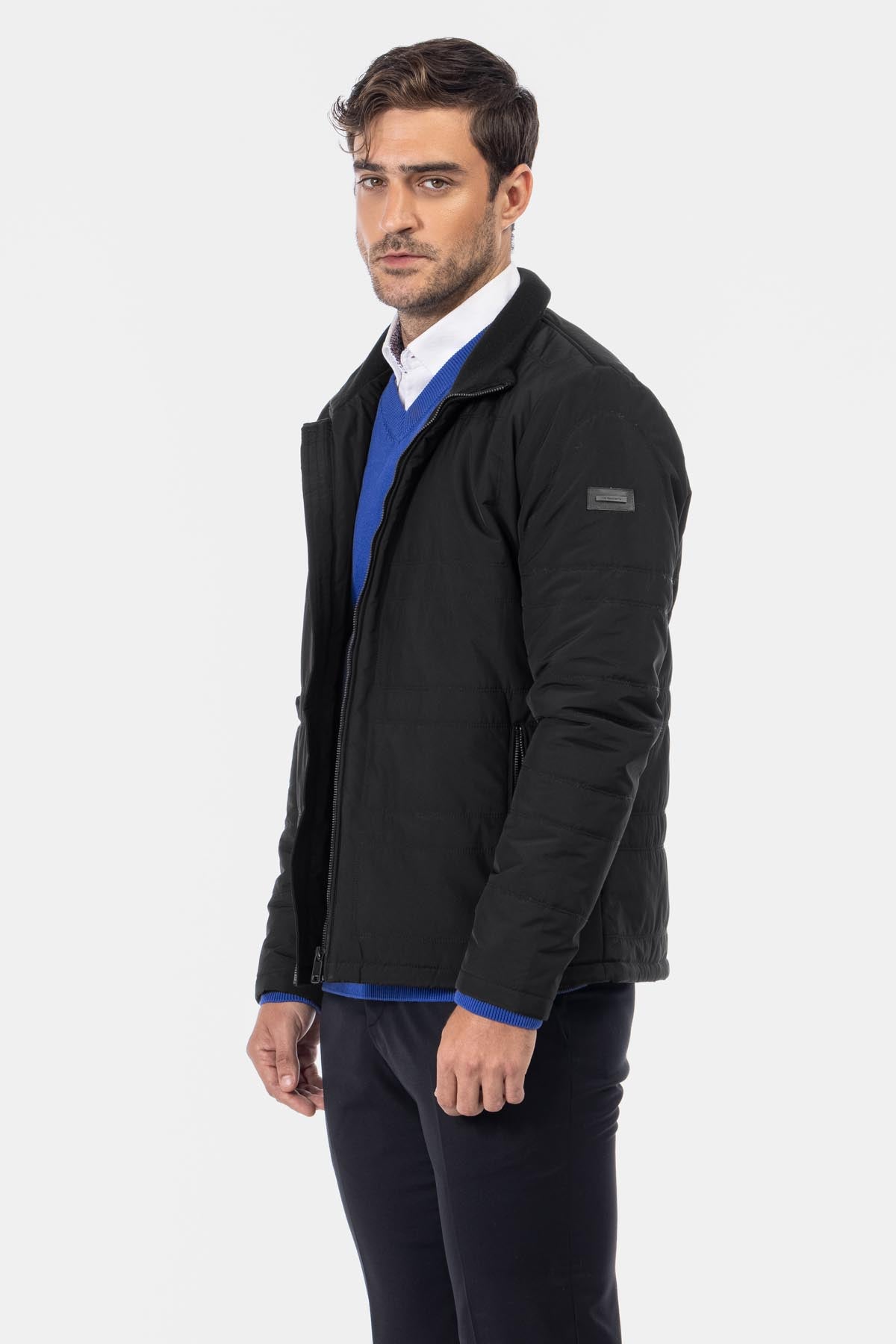 Waterproof Black Sweater Jacket - 2