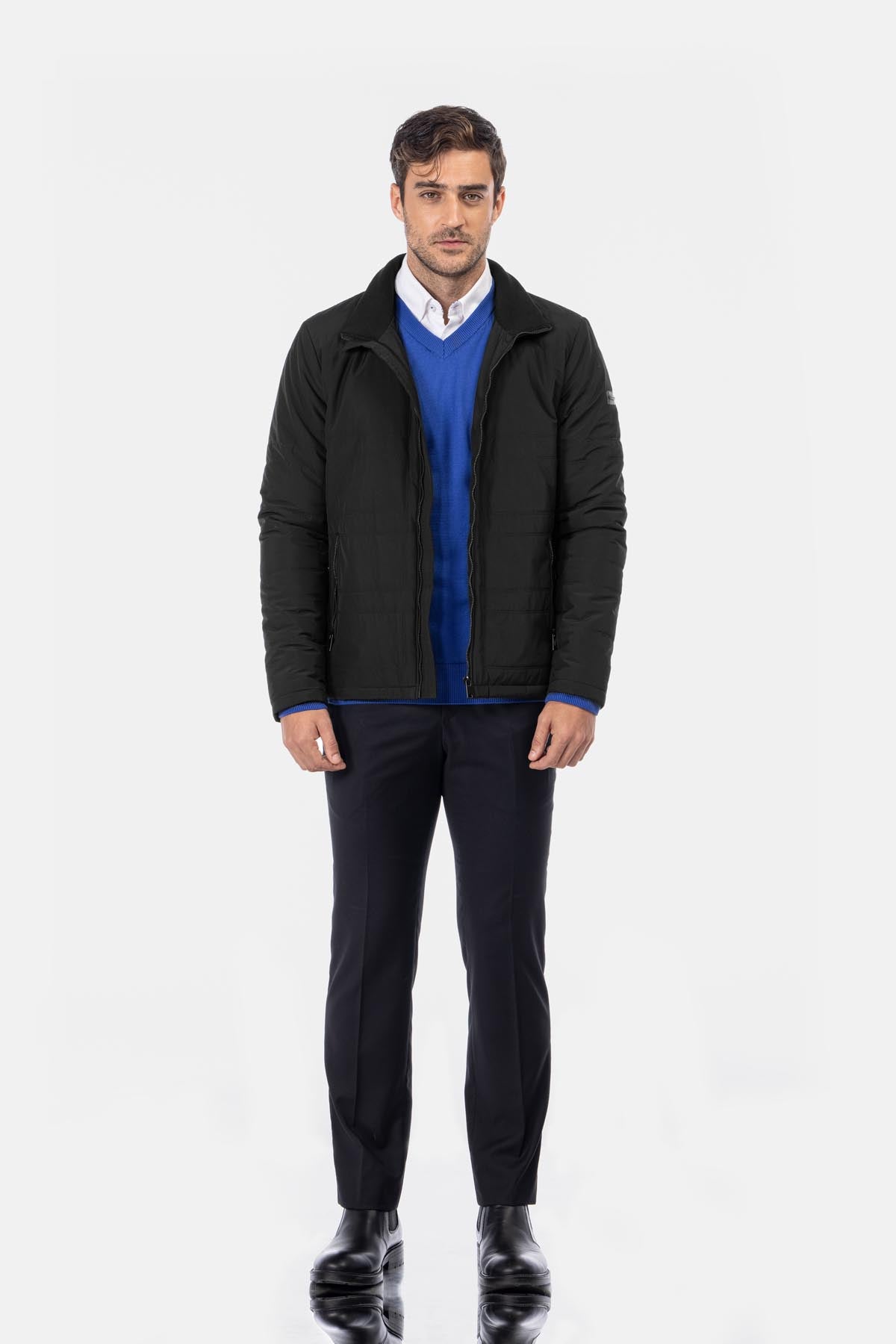Waterproof Black Sweater Jacket - 1