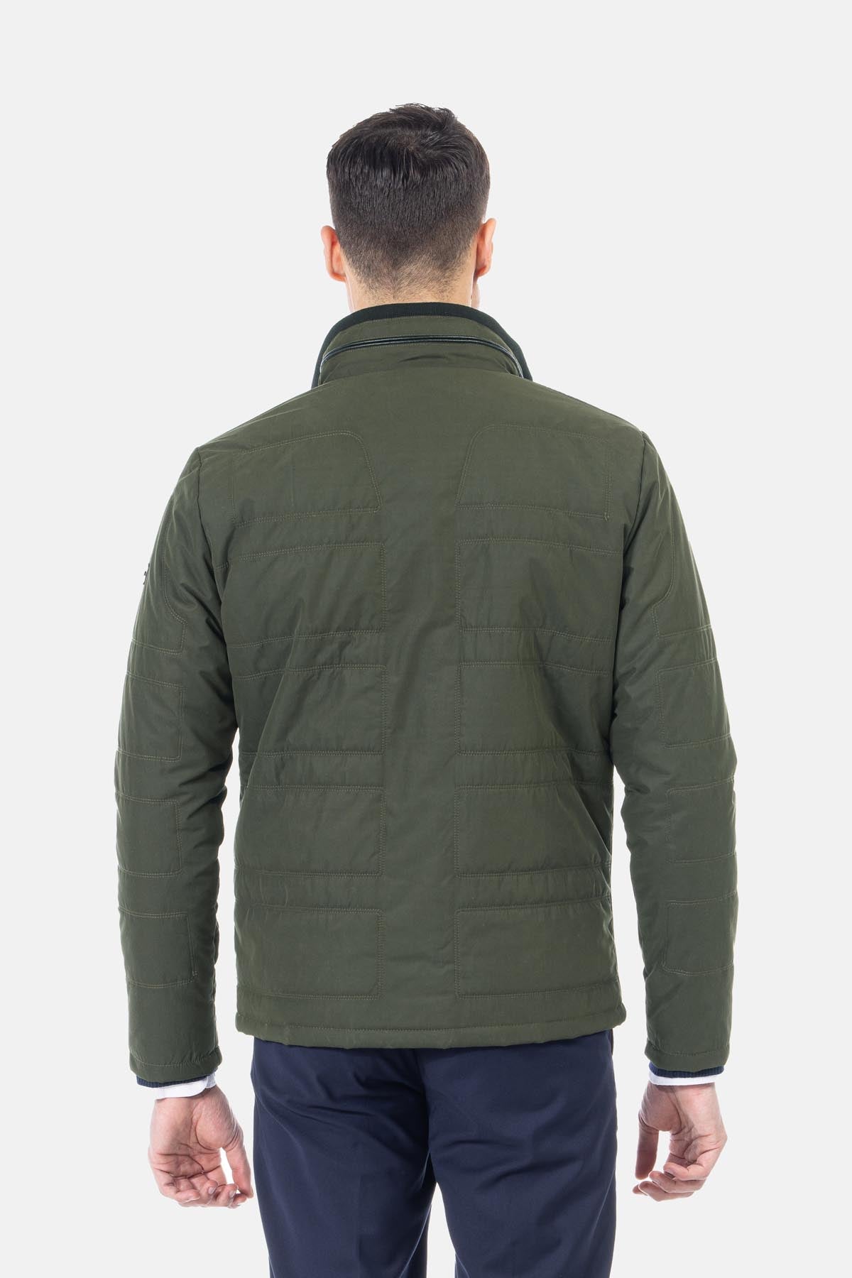 Waterproof Dark Green Sweater Jacket - 4