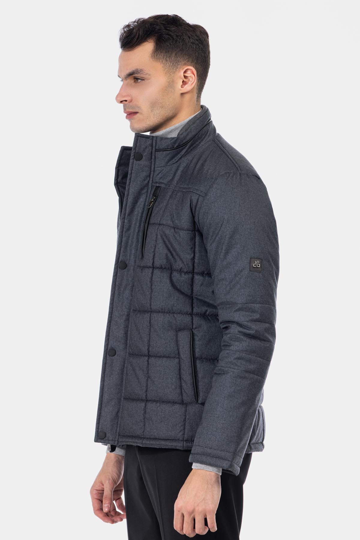 Waterproof Wooven Gray Sweater - 2