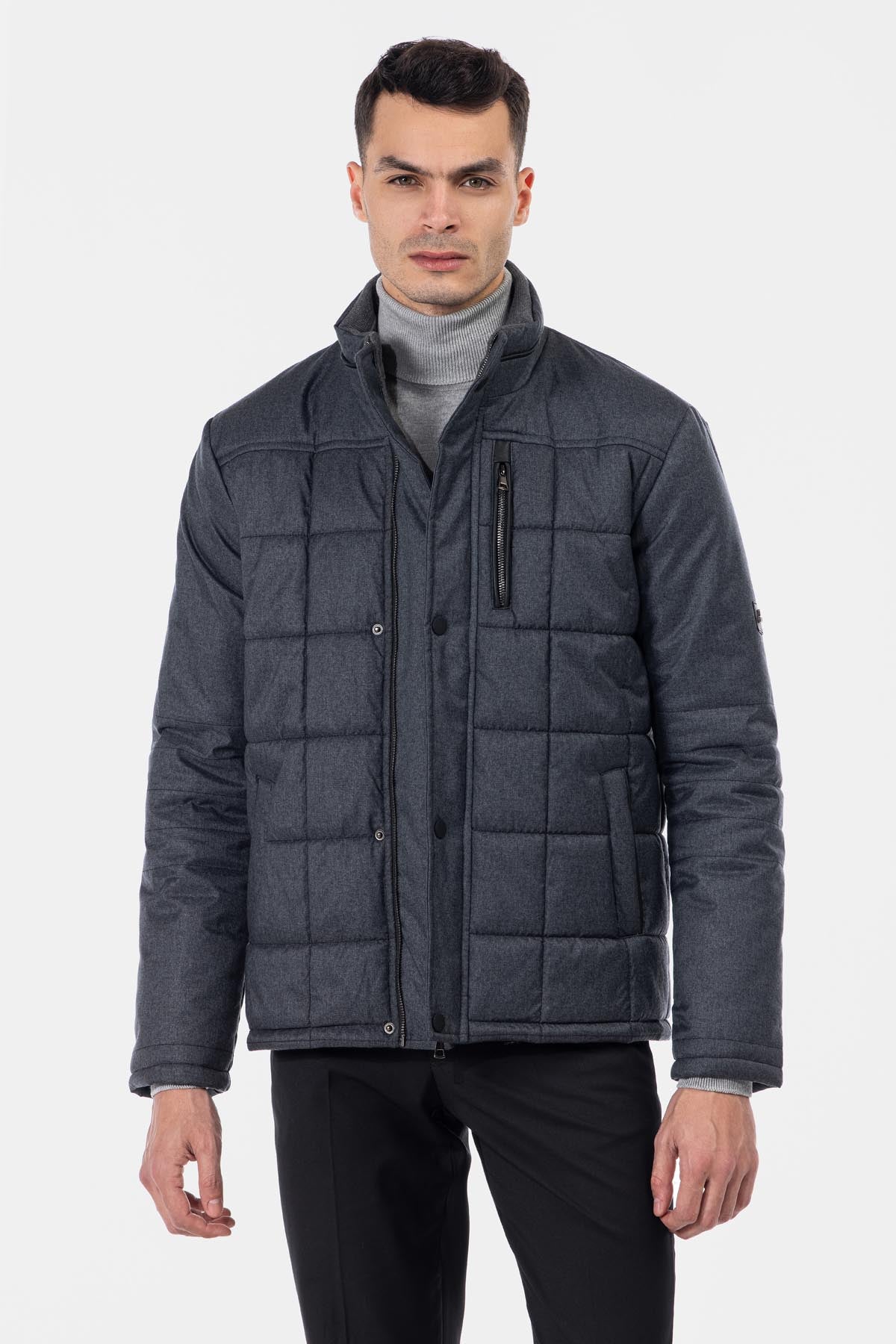 Waterproof Wooven Gray Sweater - 1