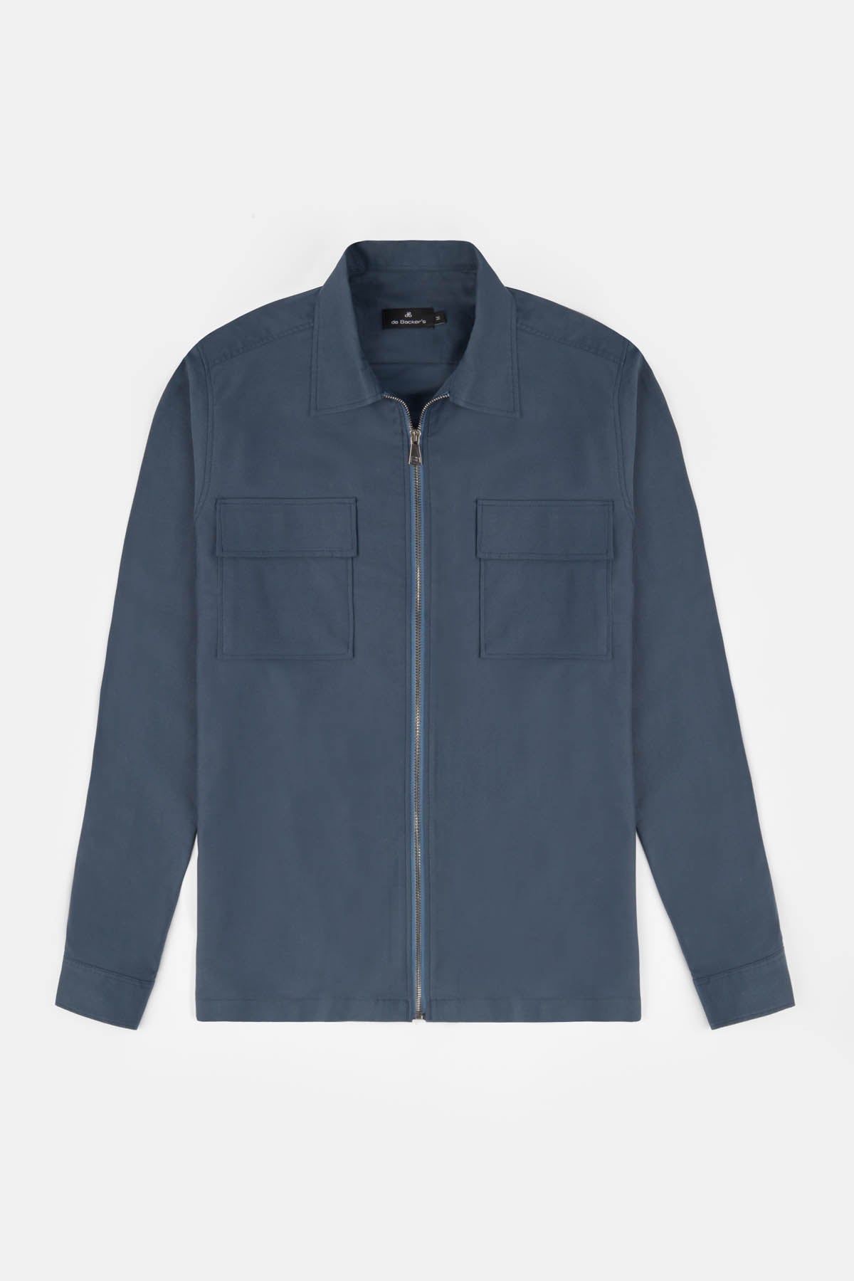 Cayan Blue Zip-Up Over-Shirt - 1