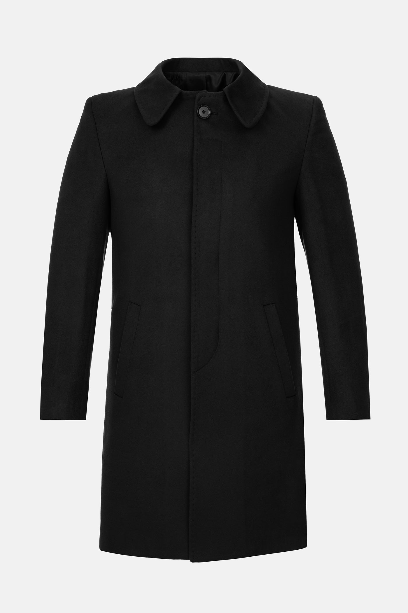 Mac Basic Long Dark Black Coat
