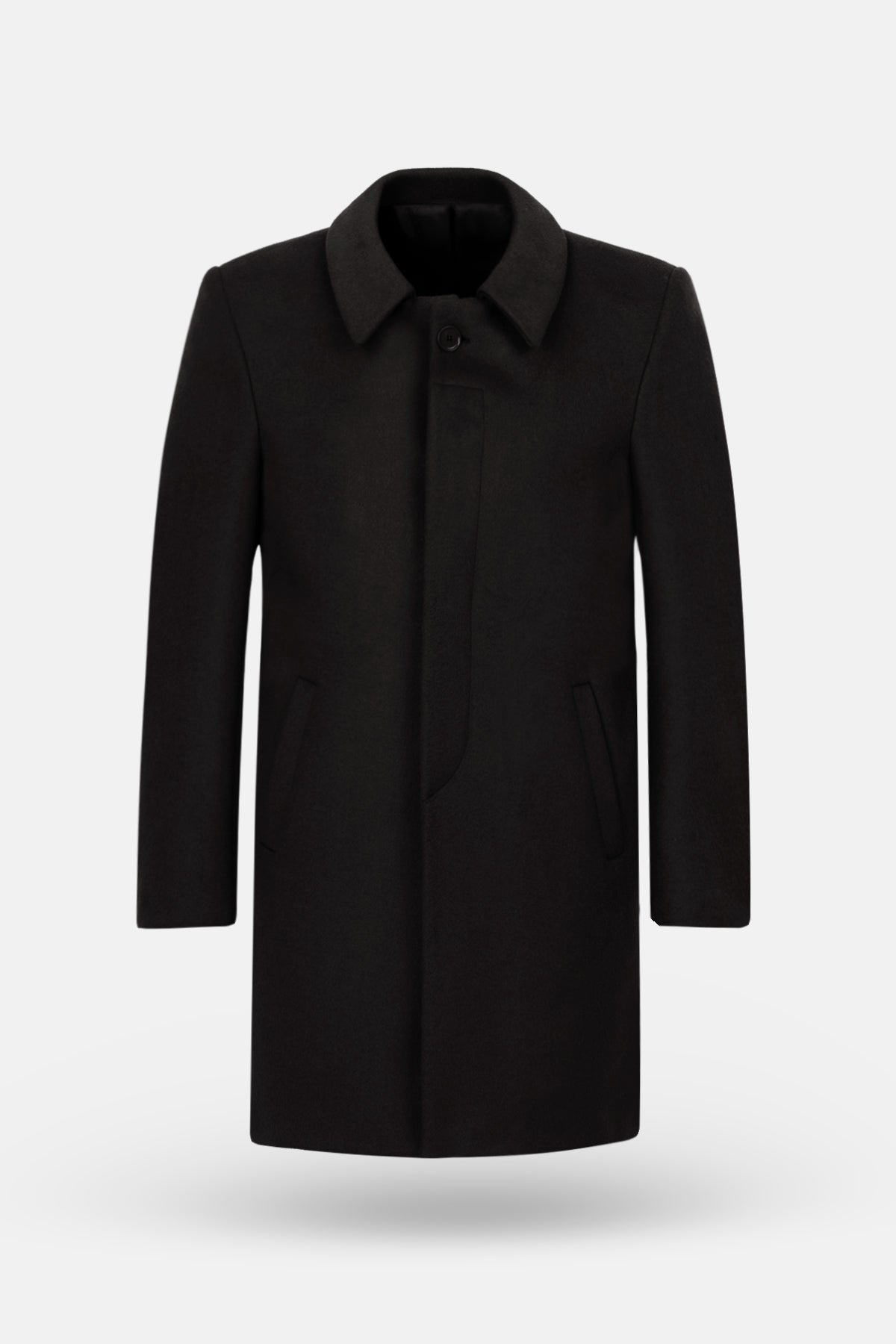 Black Felt Classic Coat