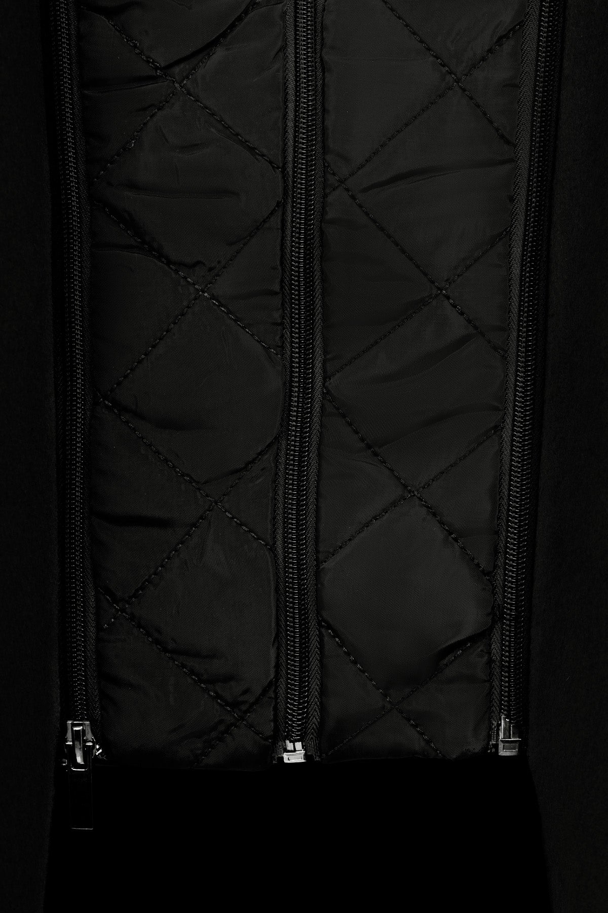 Black Felt Coat with removable padded piece
