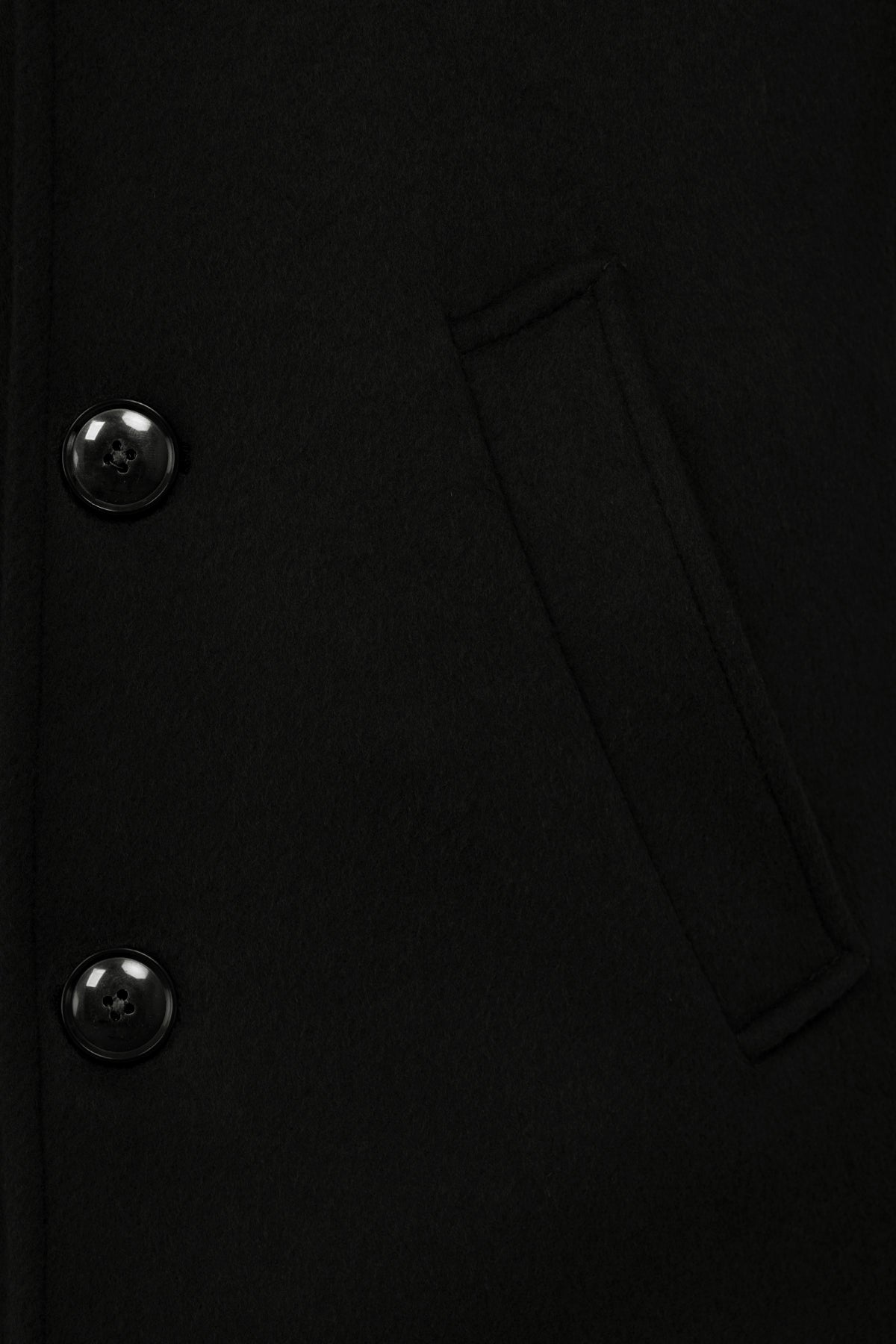 Black Felt Coat with removable padded piece - 4